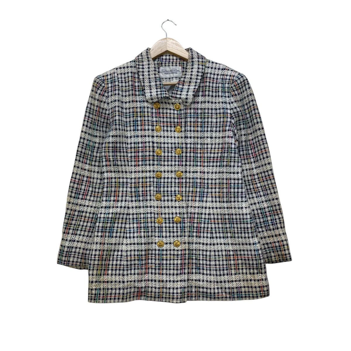 Oscar De La Renta 💥Vintage Oscar De La Renta Multicolour Checked Jacket Size M / US 6-8 / IT 42-44 - 1 Thumbnail