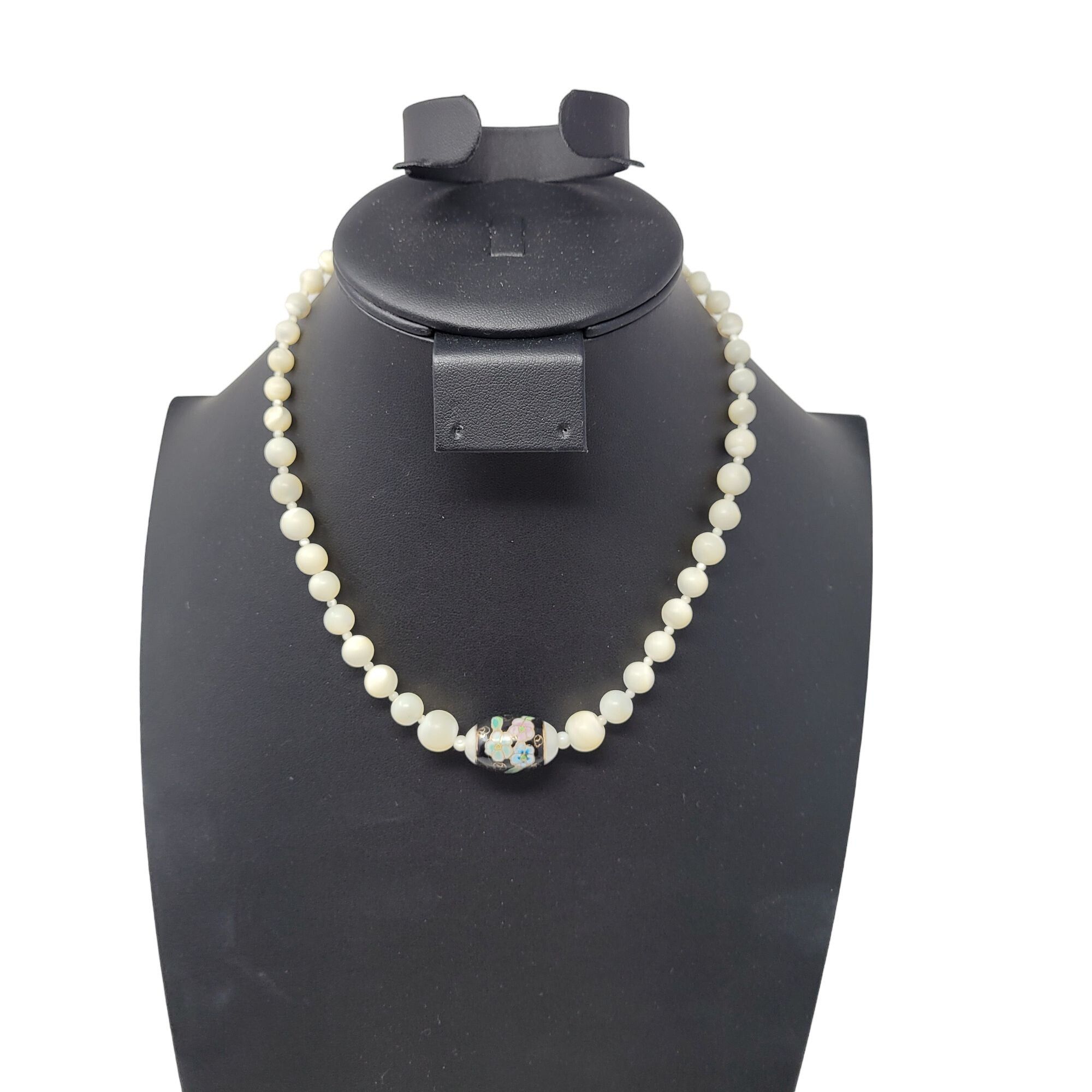 Other Vintage Cloisonne Tourmaline Princess Necklace White Size ONE SIZE - 1 Thumbnail