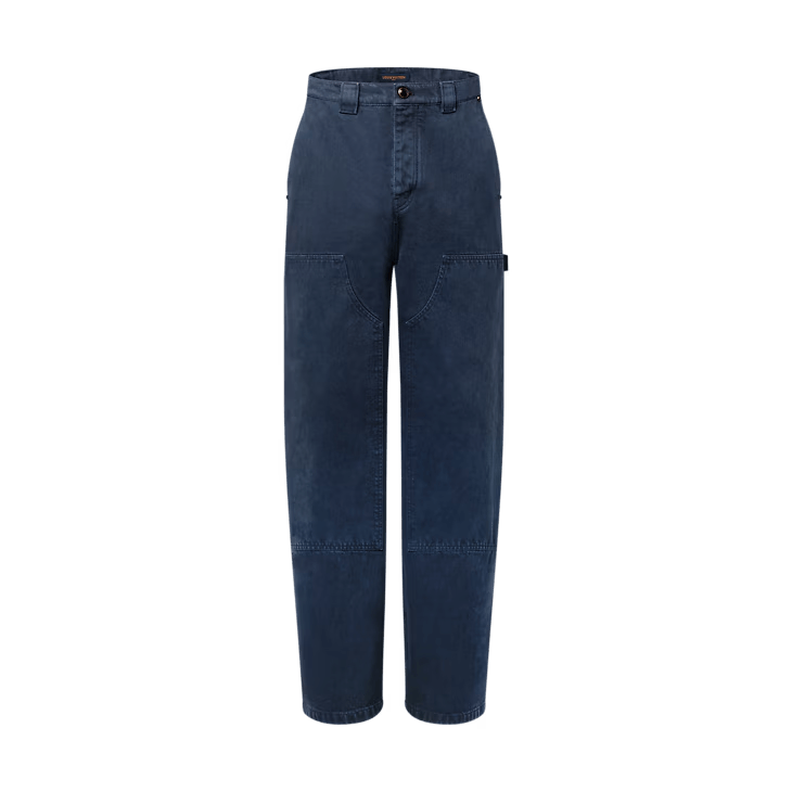 Garment-Dyed Denim Carpenter Trousers