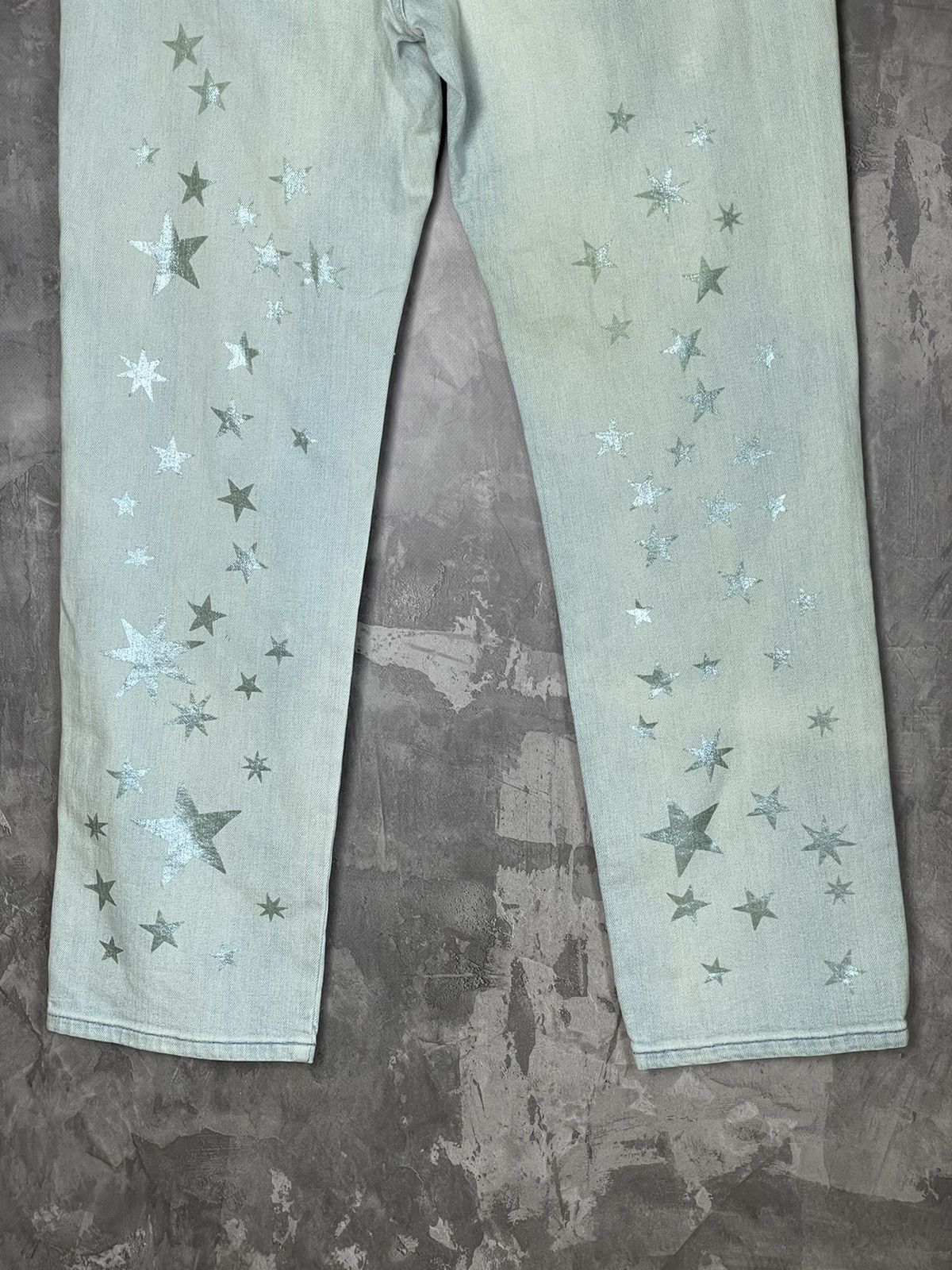 Stella McCartney × Vintage Stella McCartney Y2K Star Multilogo Denim Jeans Size 31" - 12 Thumbnail