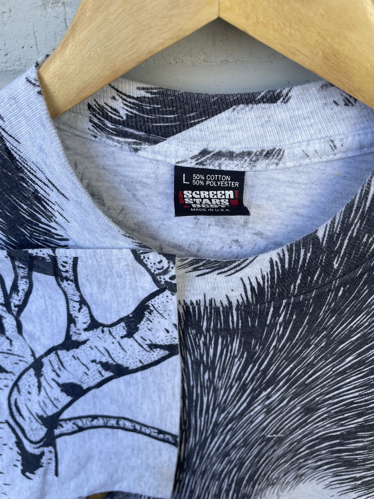 Other 1991 Wolf All Over Print Tshirt Size US L / EU 52-54 / 3 - 6 Thumbnail