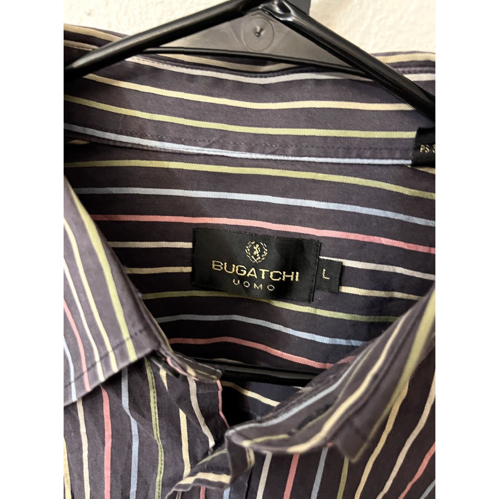 BUGATCHI Bugatchi Uomo Mens Shirt Long Sleeve Multicolor Striped Button Down Size US L / EU 52-54 / 3 - 3 Thumbnail
