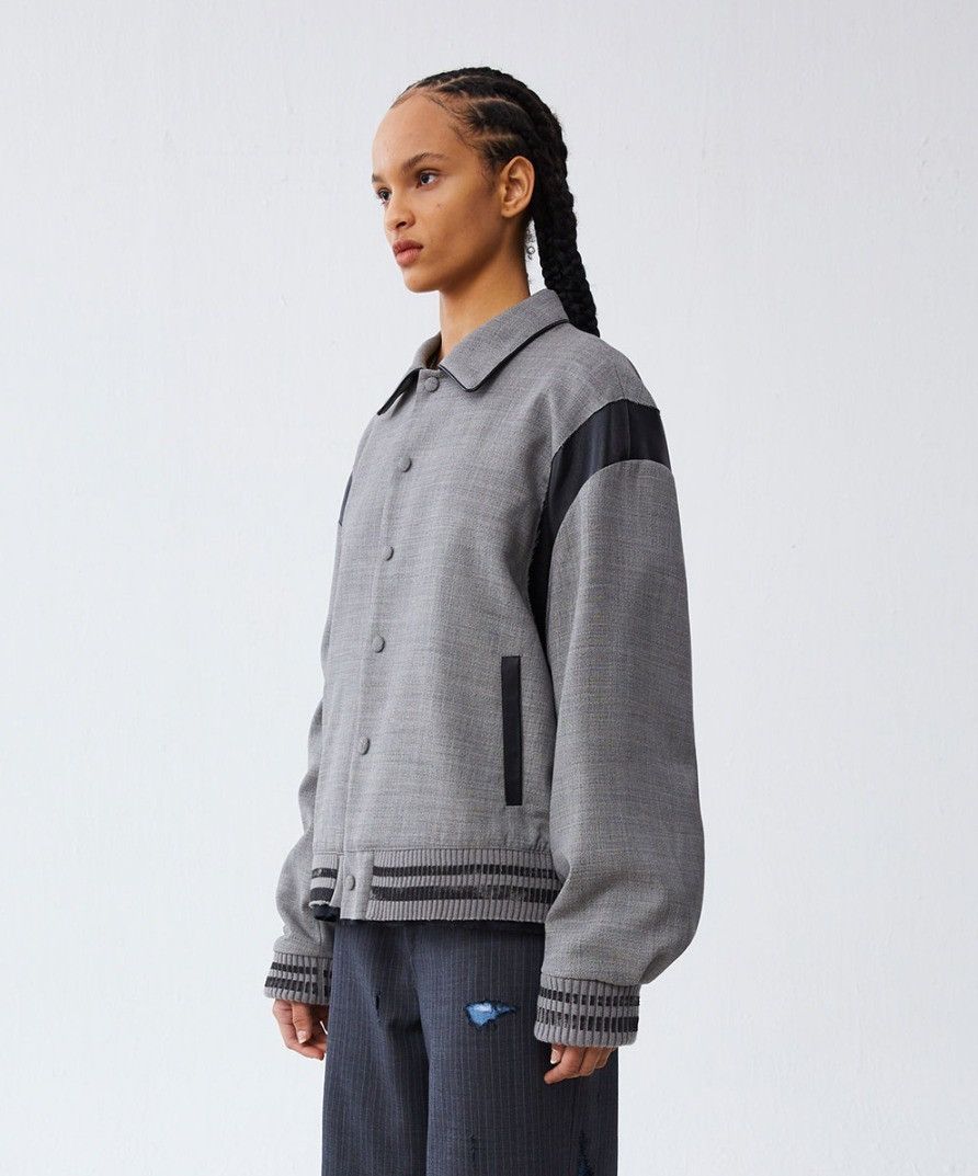 Ader Error !DS! SS22 Ader Error 3 Grey Deconstructed Bomber Jacket Size L / US 10 / IT 46 - 2 Thumbnail