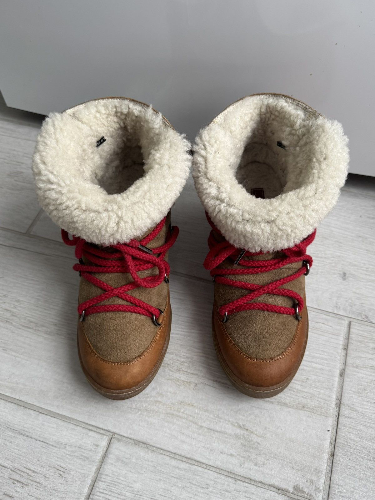 Isabel Marant Isabel Marant Nowles Wedge Snow Boots | Shearling & Leather Size US 9.5 / IT 39.5 - 10 Thumbnail