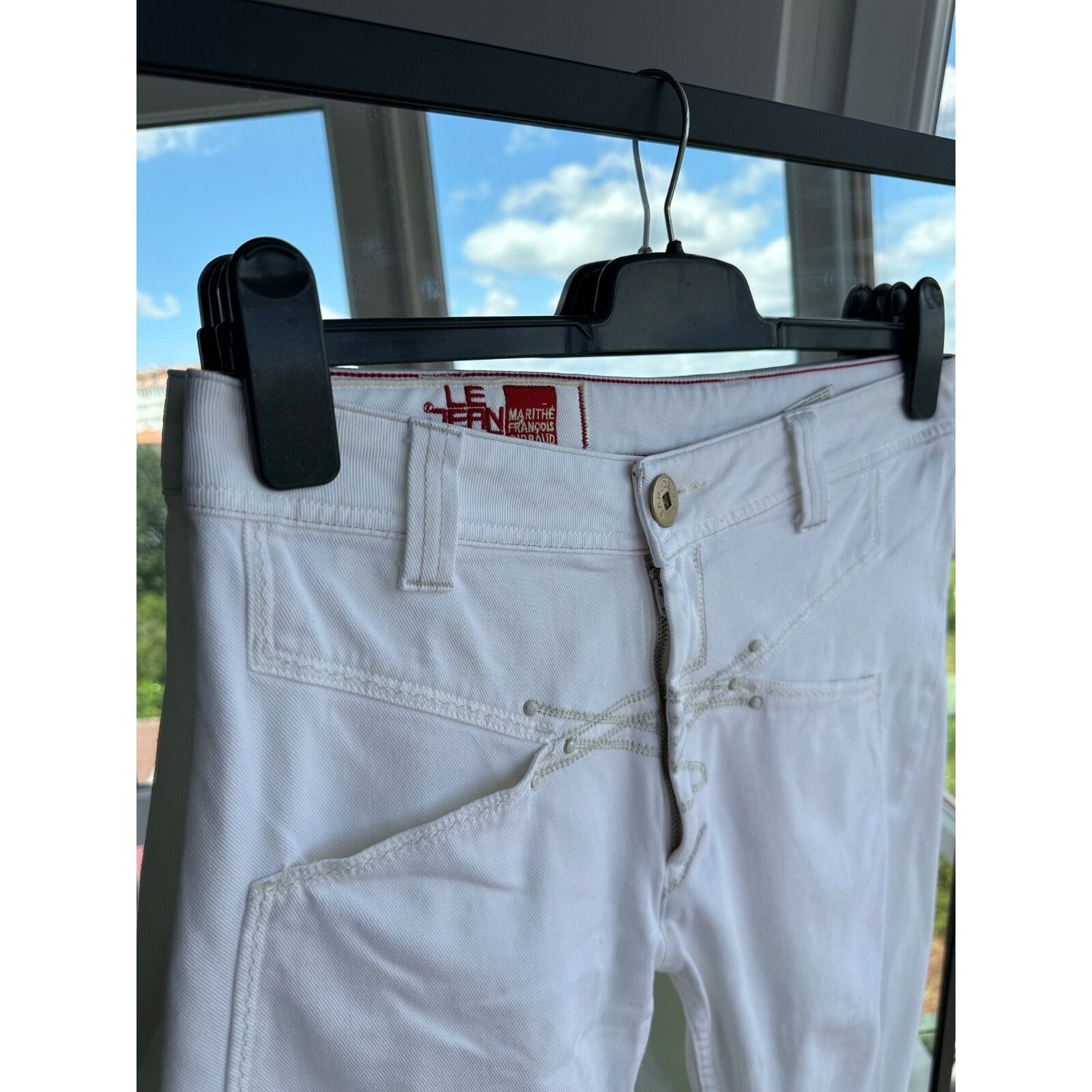 Marithe + Francois Girbaud Marithé + François Girbaud Y2K Women’s White Low Rise Jeans Size US 28 / EU 44 - 3 Thumbnail