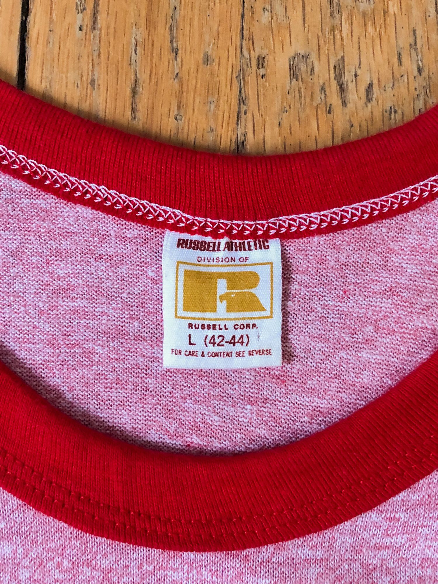 Russell Athletic × Vintage 1981 Single Stitch Faded Oracle Cabron Cigar Ringer T-Shirt Size US L / EU 52-54 / 3 - 4 Thumbnail