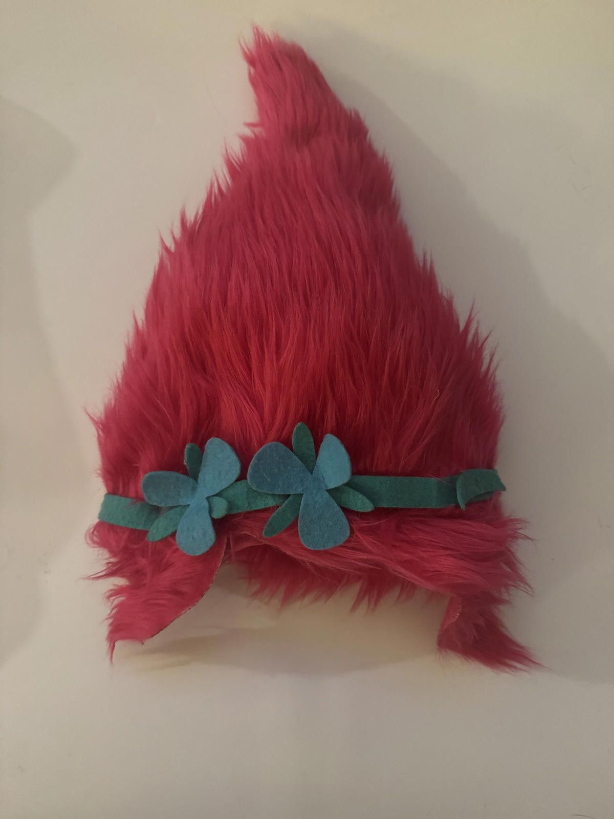 Other Kids Trolls Poppy Costume Wig / Hat with Blue Flower Accents Size ONE SIZE - 2 Thumbnail