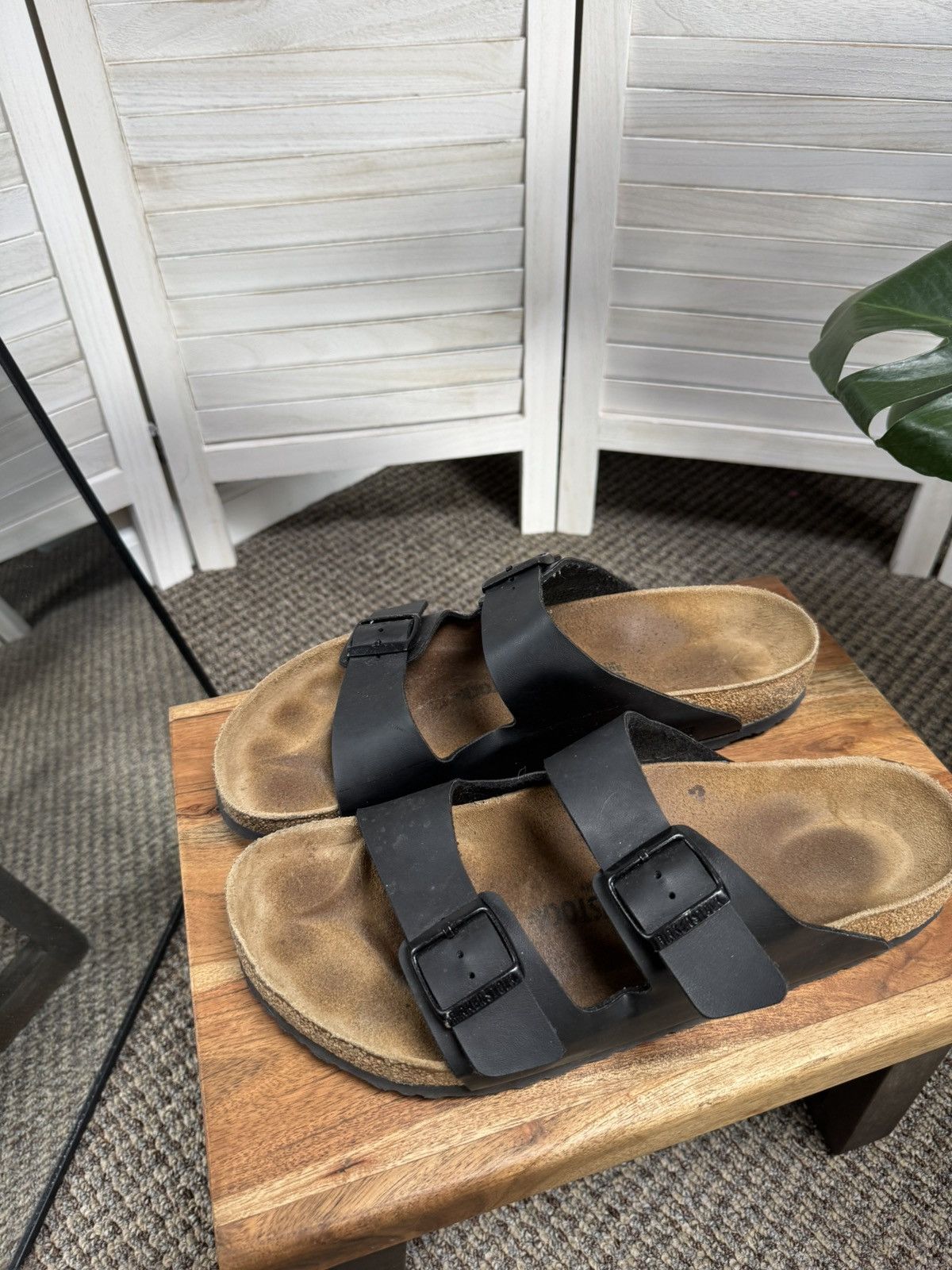 Birkenstock Men’s Leather Sandals Birkenstock Arizona Black Size:12 Size US 12 / EU 45 - 6 Thumbnail