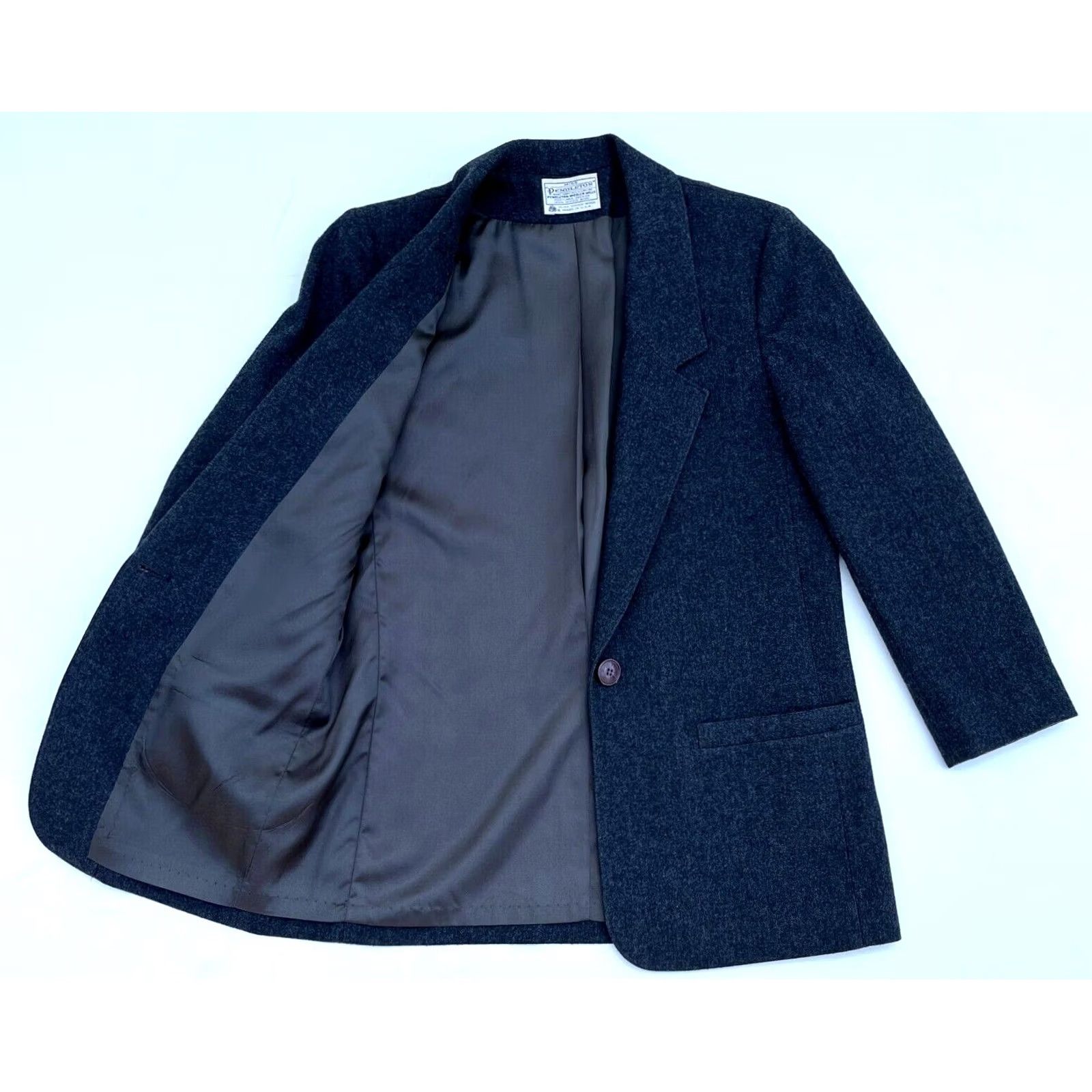 Pendleton VINTAGE Pendleton Blazer Women’s 90s 100% Wool gray Size 6 USA Made Buttoned Collared Jacket Size M / US 6-8 / IT 42-44 - 2 Thumbnail