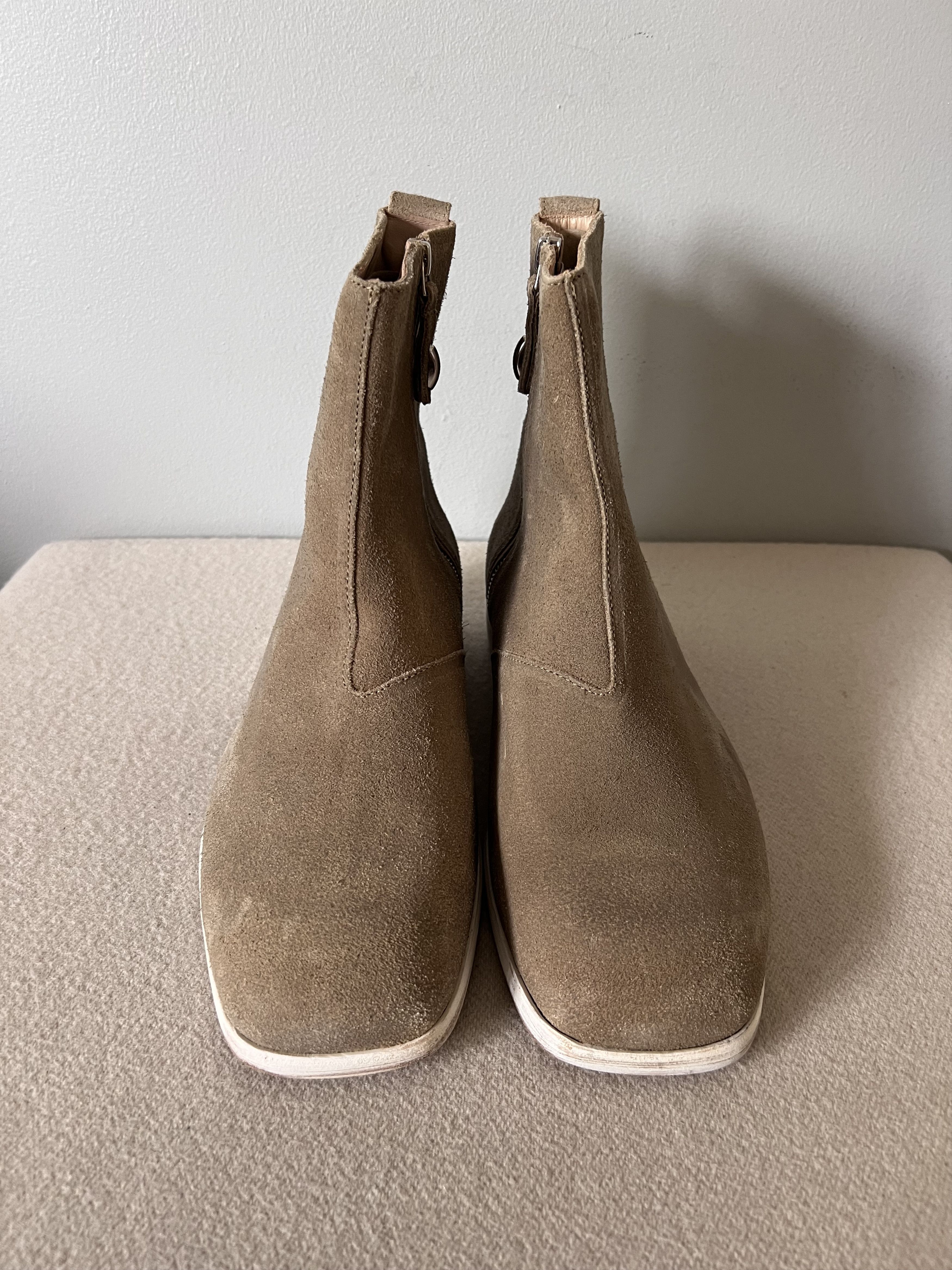Our Legacy Our Legacy Michaelis Boots in Waxy Champagne Suede Size US 10 / EU 43 - 4 Thumbnail