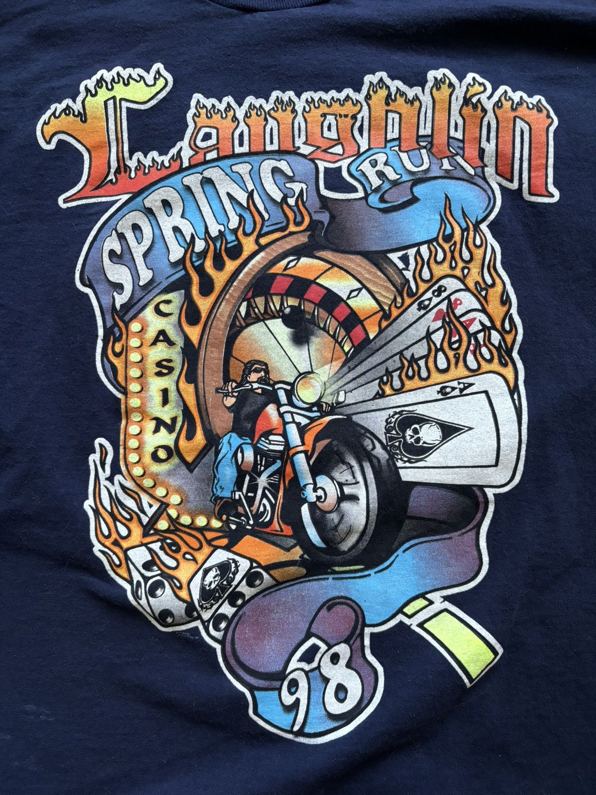 Fruit Of The Loom Vintage Laughlin Spring Run Tee Size US XL / EU 56 / 4 - 2 Thumbnail