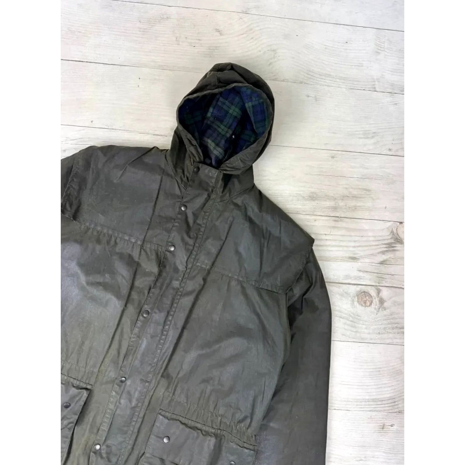 Barbour VINTAGE Barbour Jacket Waxed Durham Cotton Green Barbour Jacket Men S Size S Size US S / EU 44-46 / 1 - 3 Thumbnail