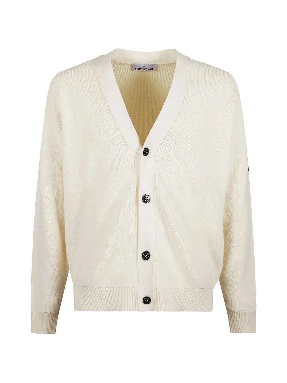Stone Island Ribbed Soft Organic Cotton Cardigan Size US L / EU 52-54 / 3 - 1 Thumbnail