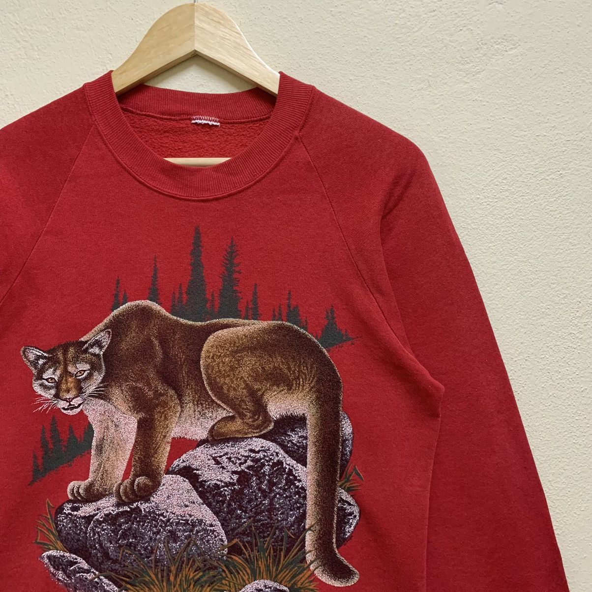 Habitat × Vintage Vintage 90s COUGAR ANIMAL Nature Big image Sweatshirt Size US M / EU 48-50 / 2 - 3 Thumbnail