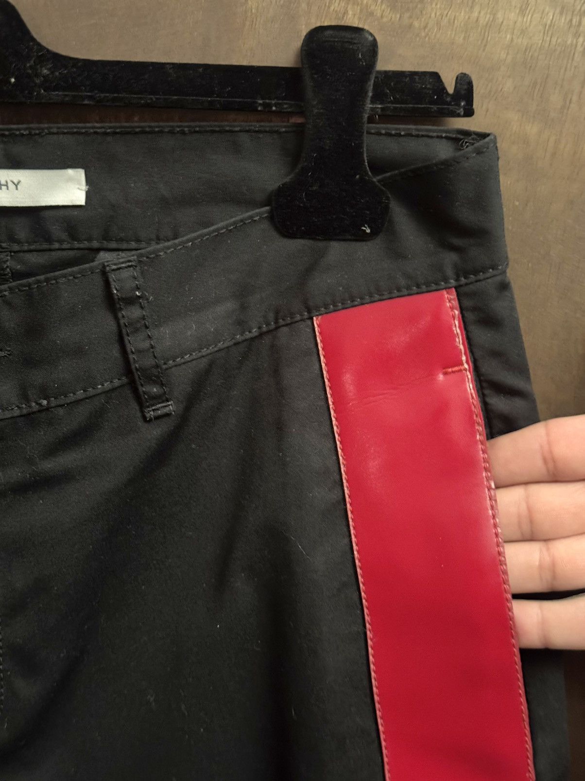 Givenchy givenchy riccardo tisci black pants red vinyl stripes 46 it Size US 30 / EU 46 - 8 Thumbnail