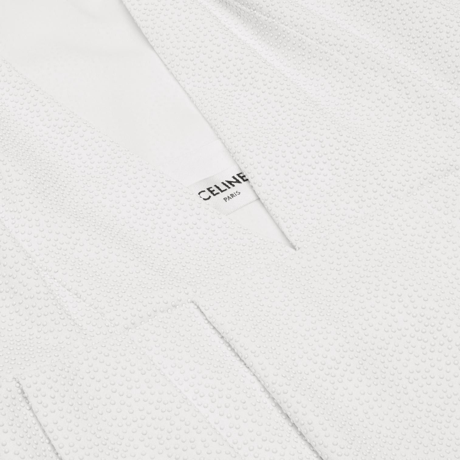 Celine o1w1db11124 Back Cape Studed SableTulip Mini Dress in White Size XS / US 0-2 / IT 36-38 - 3 Thumbnail