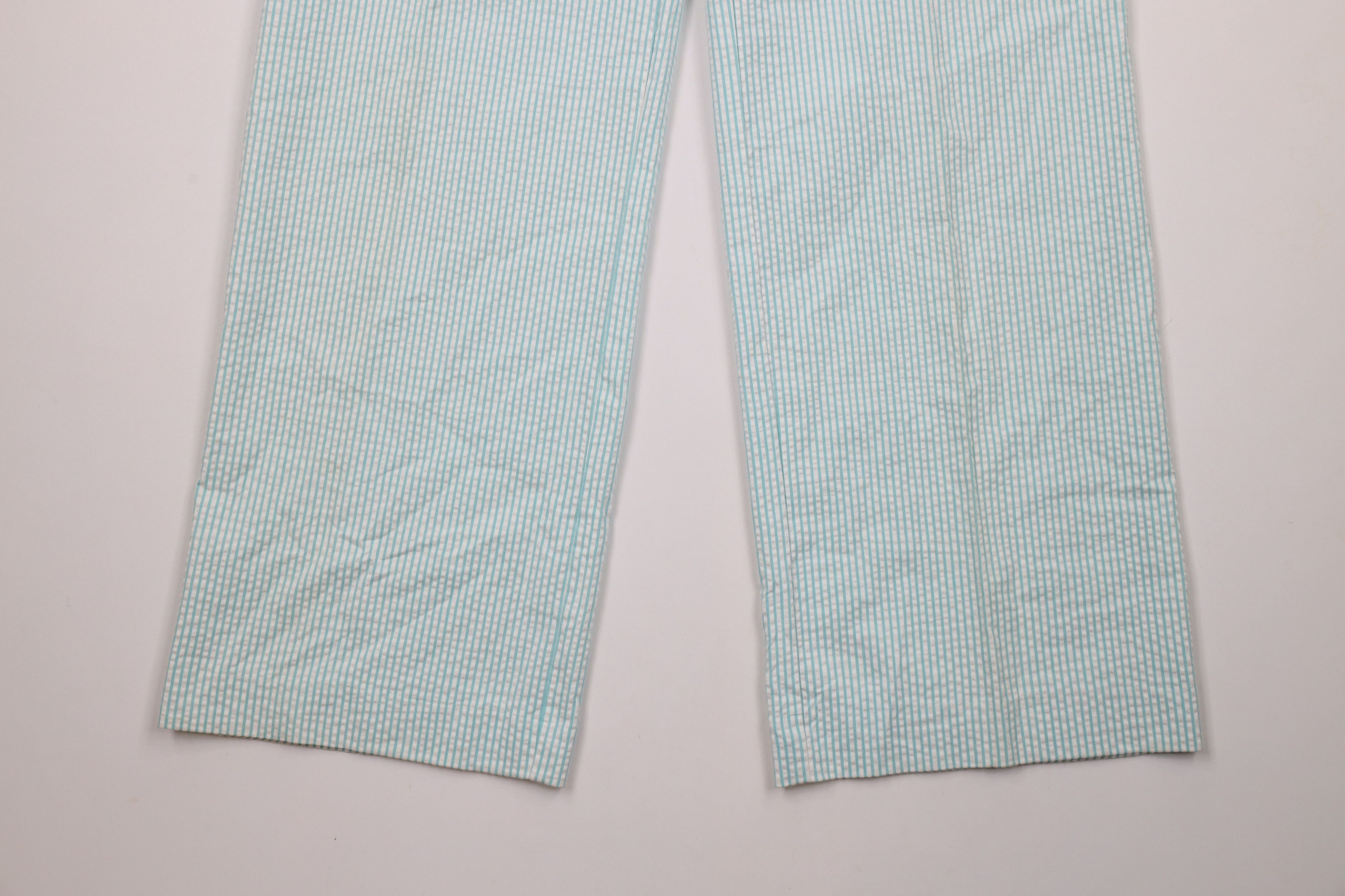 Vintage New Gene Meyer 2 Piece Striped Seersucker Flower Suit Size XL / US 12-14 / IT 48-50 - 9 Thumbnail
