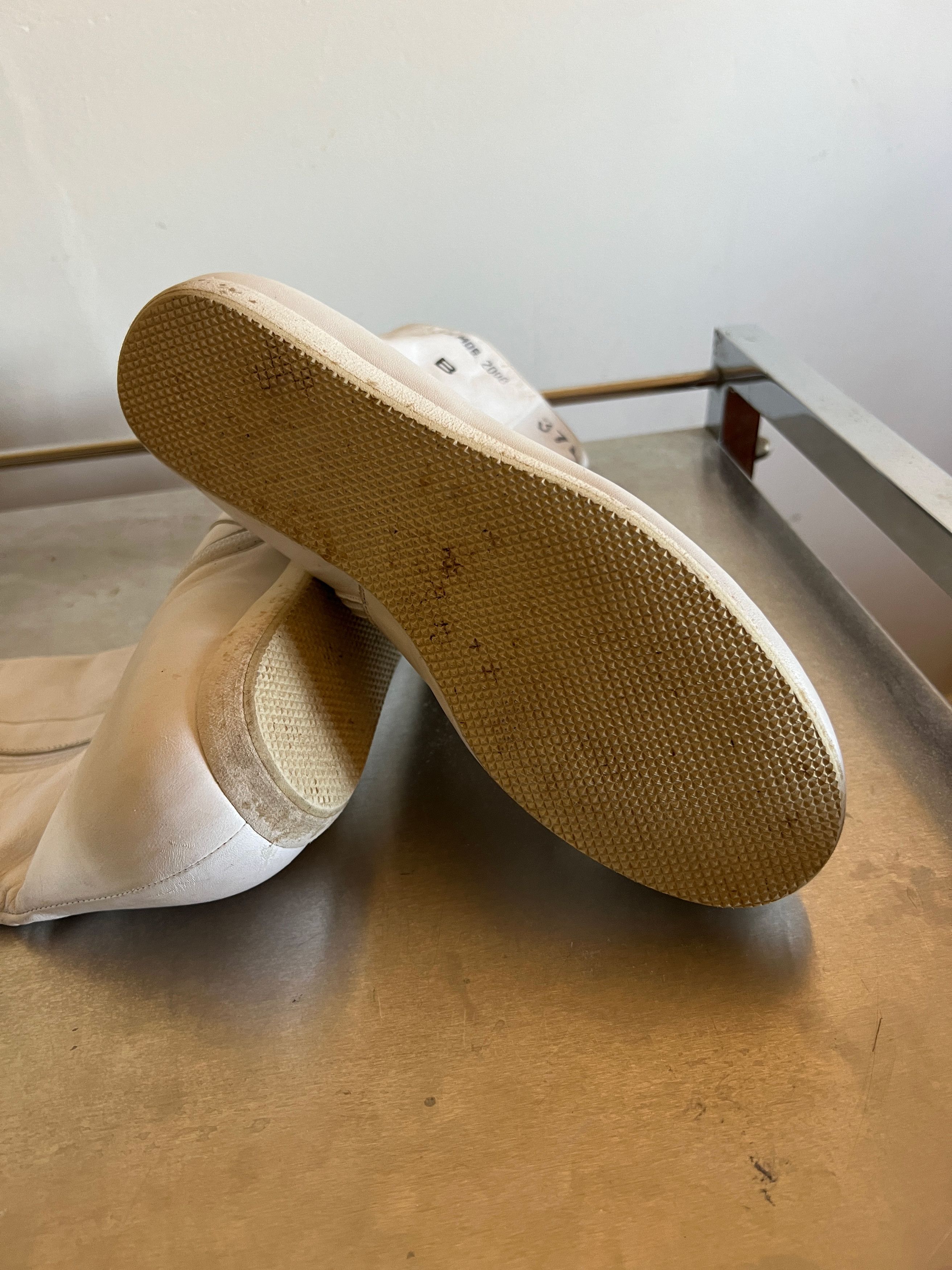 Other Biography by Engels-Strijbol White Leather Boots Size 37 Size US 7 / IT 37 - 9 Thumbnail