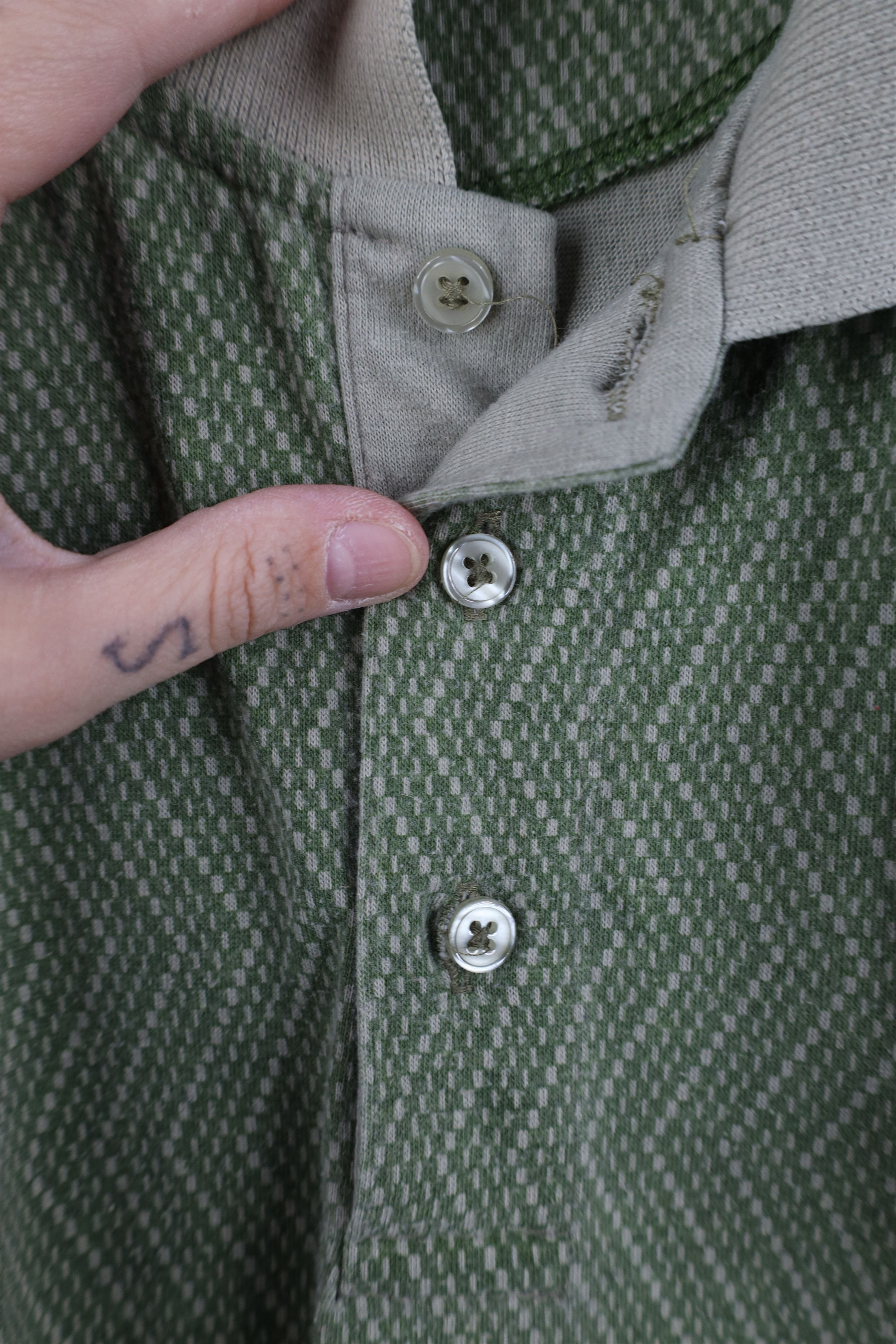 Vintage Vintage 90s Streetwear Knit Pullover Polo Shirt Green Size US XXL / EU 58 / 5 - 6 Thumbnail