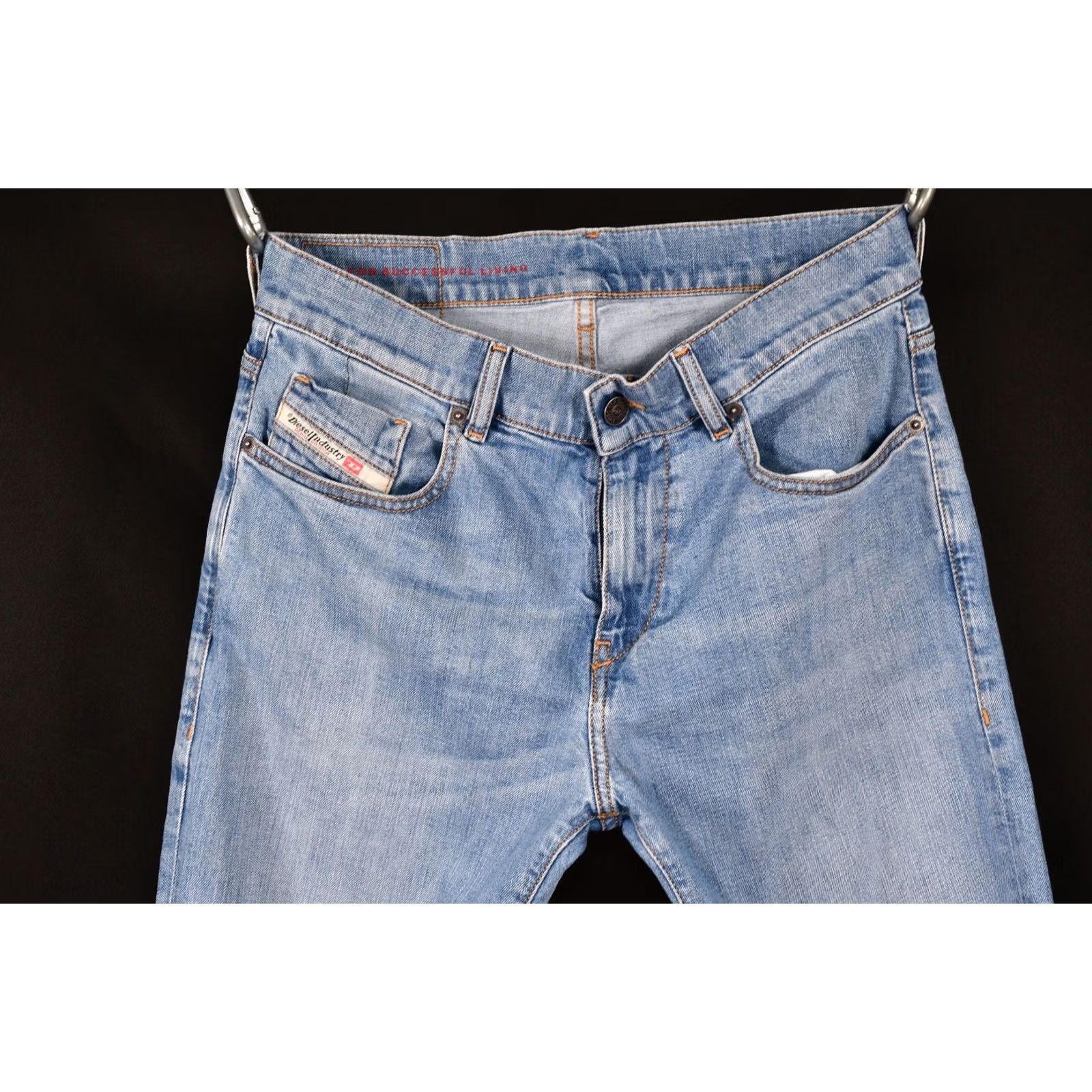 Diesel Diesel D-Strukt Slim Stretch 0EHAJ Jeans W29/L32 Denim Men Blue 98% Cotton 2% Elastane Slim Fit Regular Inseam 32 Mens Size US 29 - 2 Thumbnail