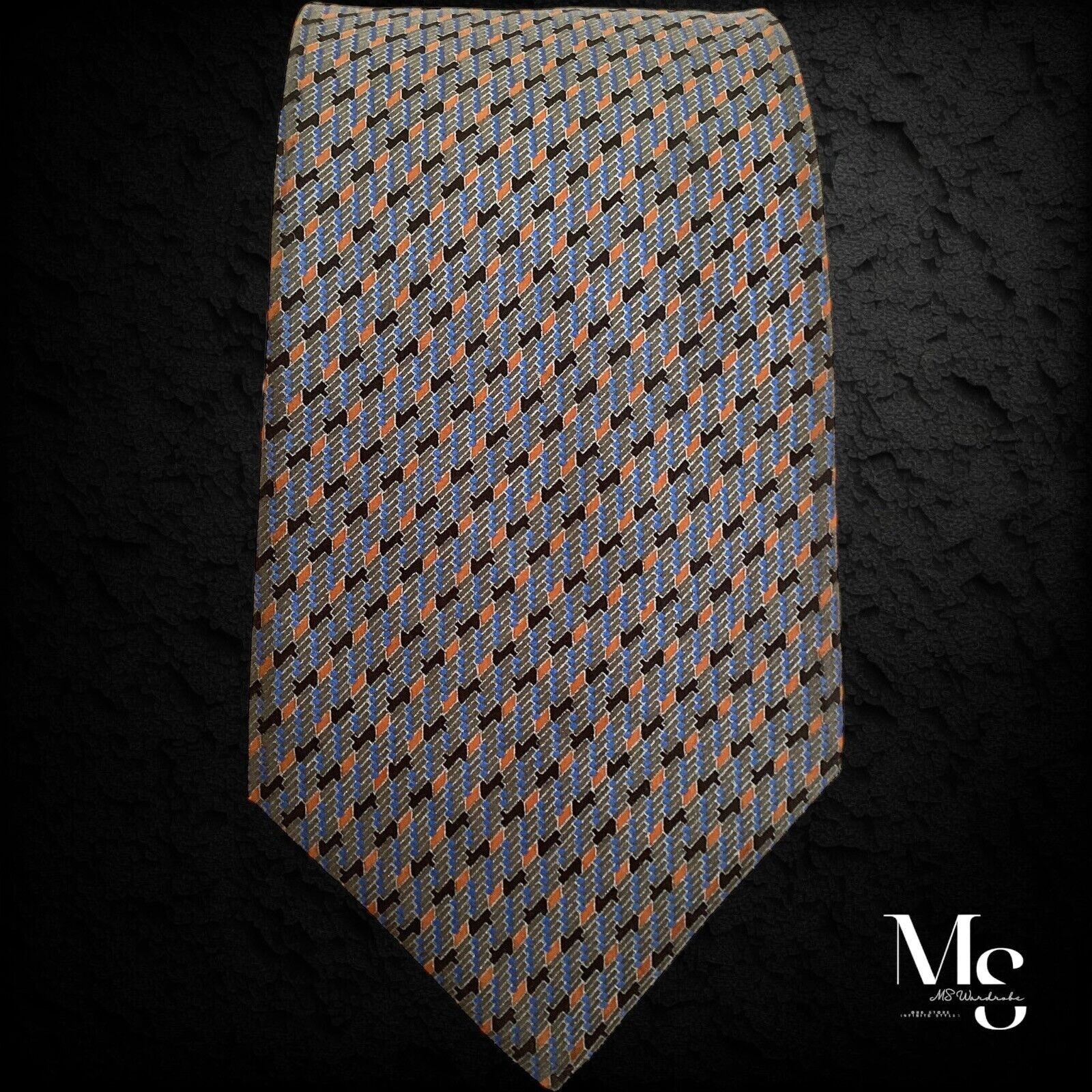 Brioni BRIONI XL Green Geometric Silk Tie Hand Made In Italy W: 3.5 Size ONE SIZE - 5 Thumbnail