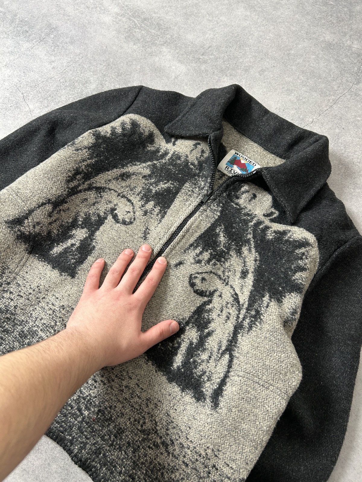 Pendleton Vintage Wooded River Alaska Bear zip-jacket 90s Size US M / EU 48-50 / 2 - 4 Thumbnail