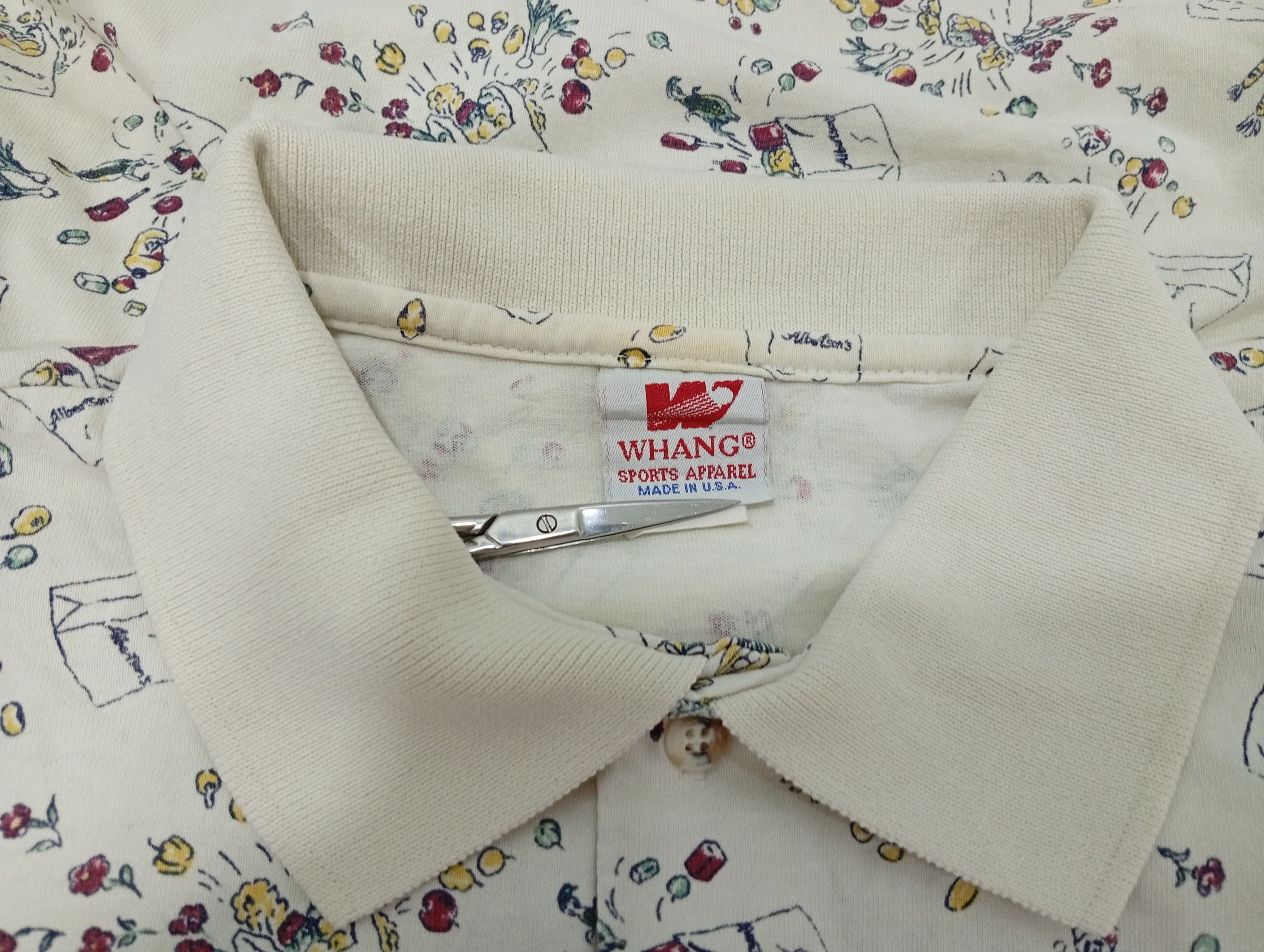 Japanese Brand × Vintage 🔥🔥Vintage Whang Full Print Polo T-Shirt Size US L / EU 52-54 / 3 - 22 Thumbnail