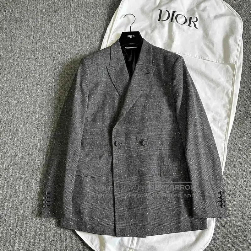 Other Dior Men's Grey Wool-Blend Long Coat . Size US XL / EU 56 / 4 - 1 Thumbnail