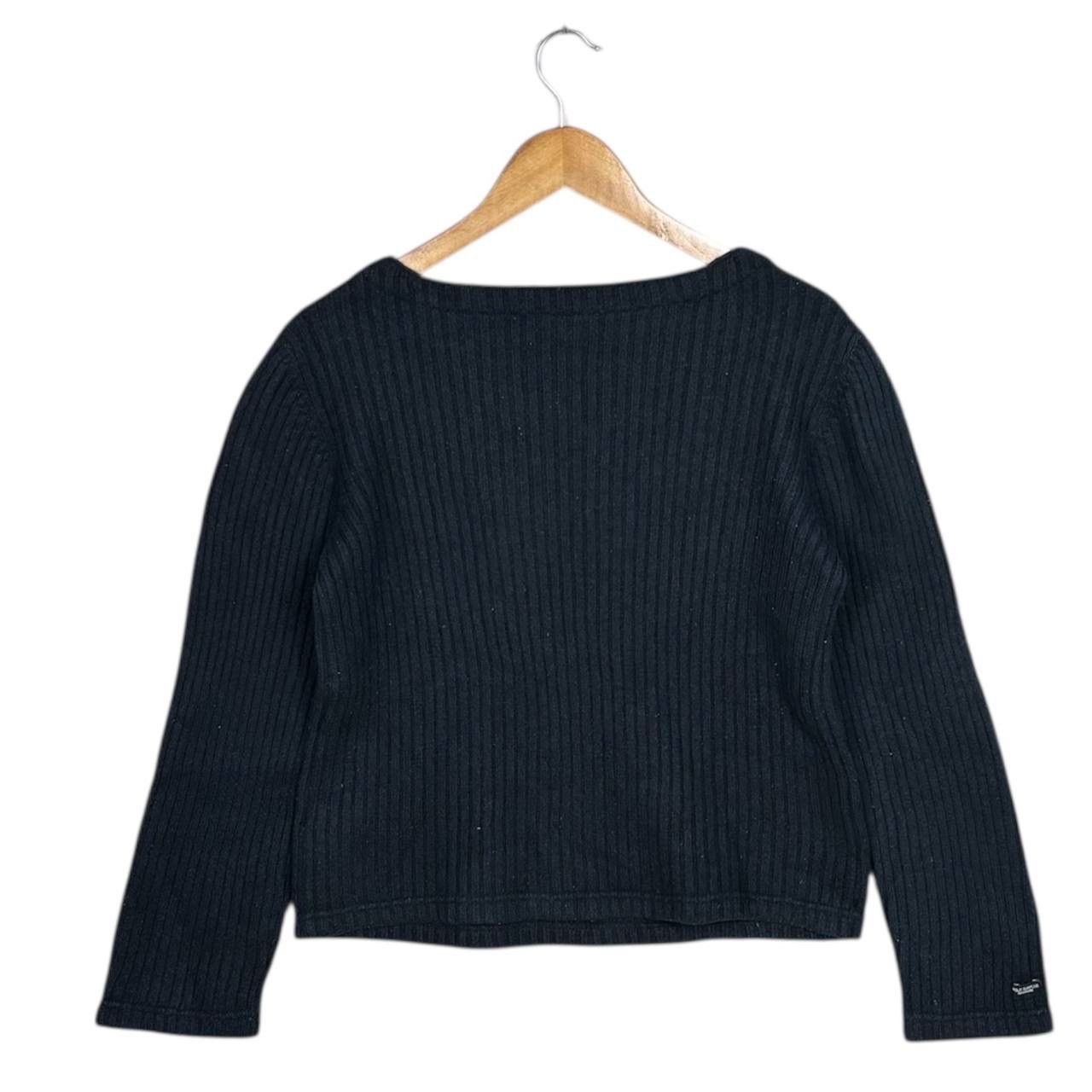 Polo Ralph Lauren Polo Ralph Lauren Sport Wool Black Ribbed Knit Sweater Size US M / EU 48-50 / 2 - 2 Thumbnail