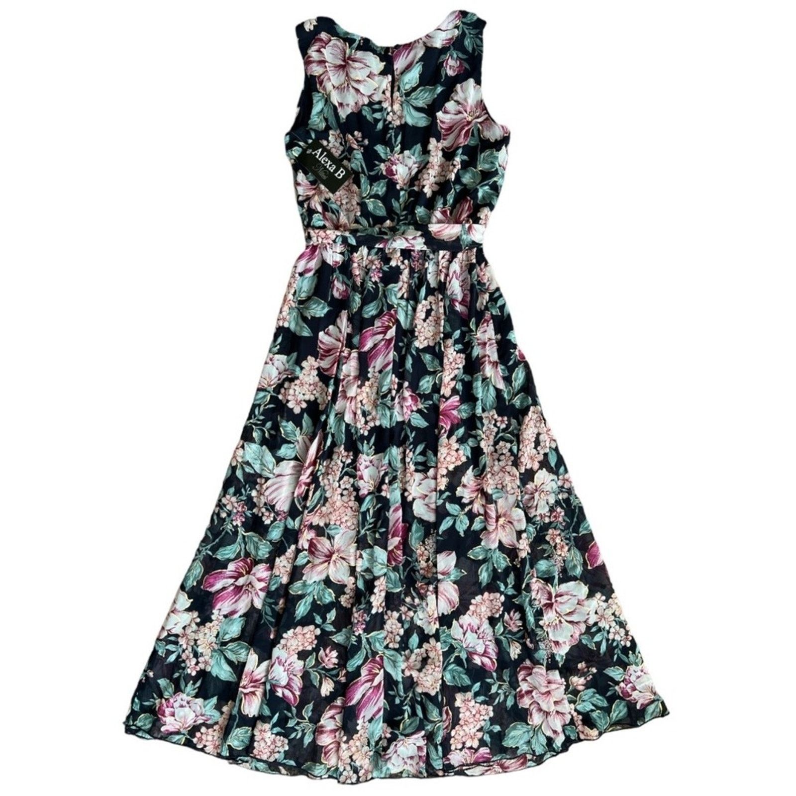 Other Alexa B Nites Floral A Line Maxi Dress Petite, 8P Size M / US 6-8 / IT 42-44 - 3 Thumbnail