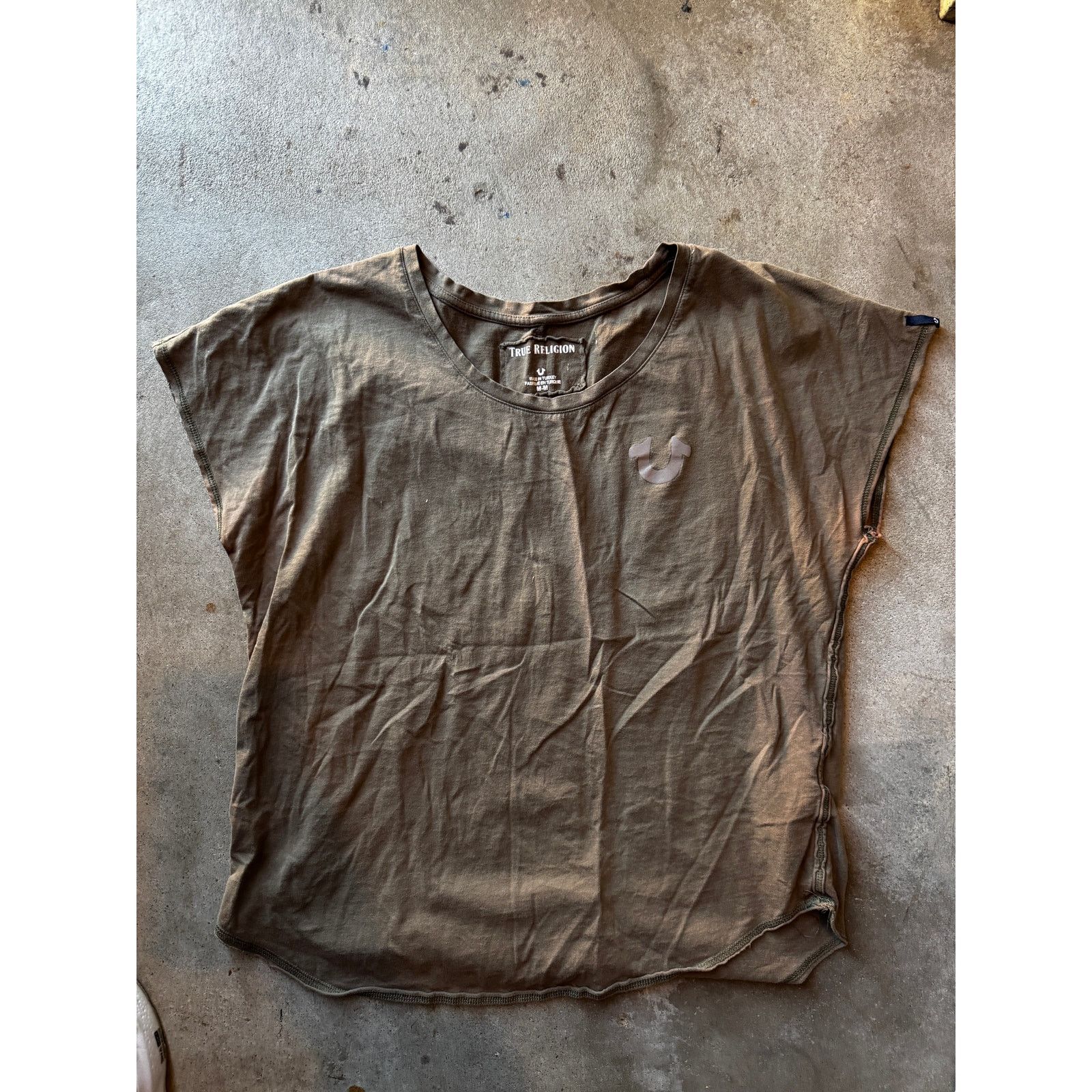 True Religion True Religion Beige Short Sleeve T-Shirt (M) Size M / US 6-8 / IT 42-44 - 1 Thumbnail