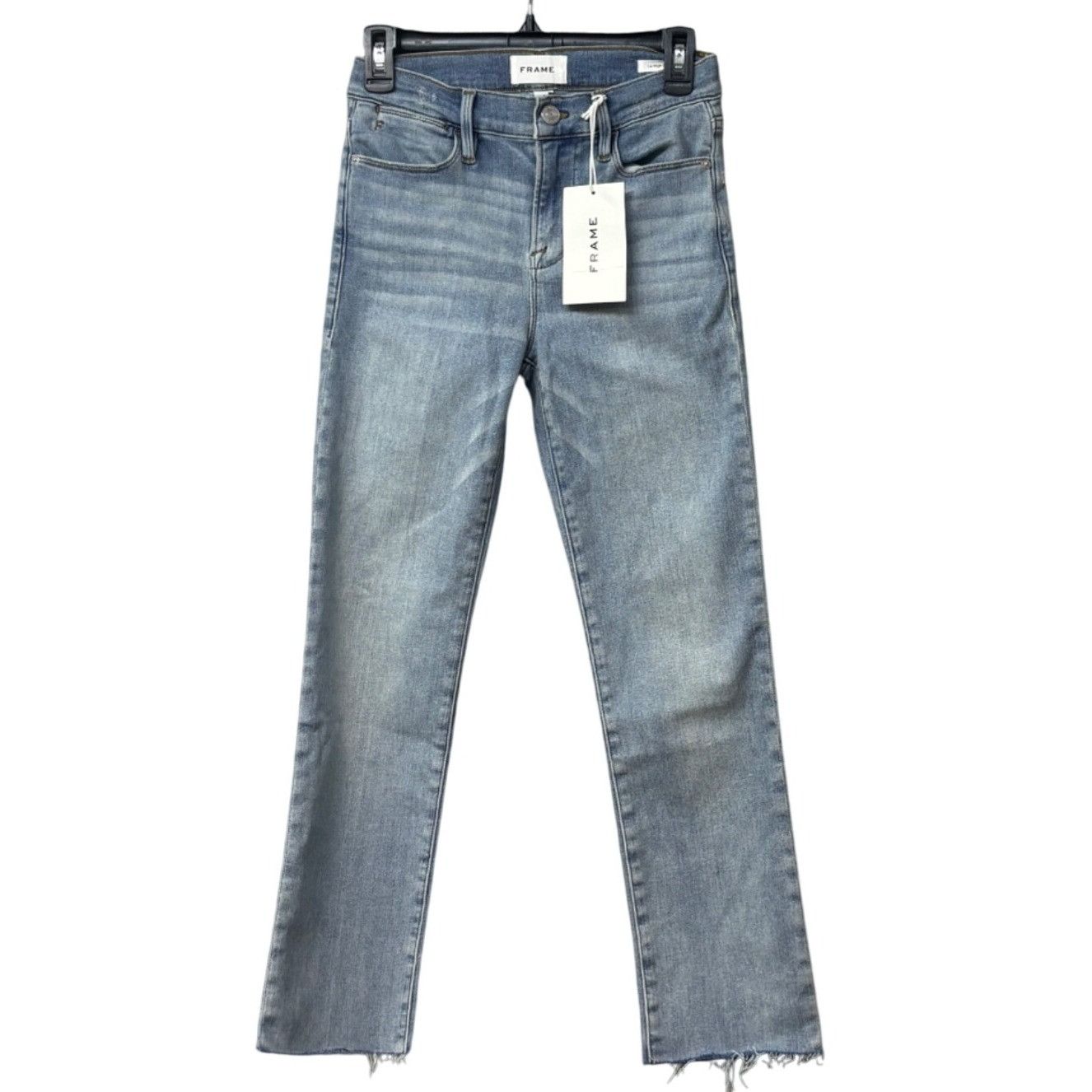 Frame Frame Le High Raw Hem Straight Leg Jeans in Alemany, Sz. 26 Size 26" / US 2 / IT 38 - 13 Thumbnail