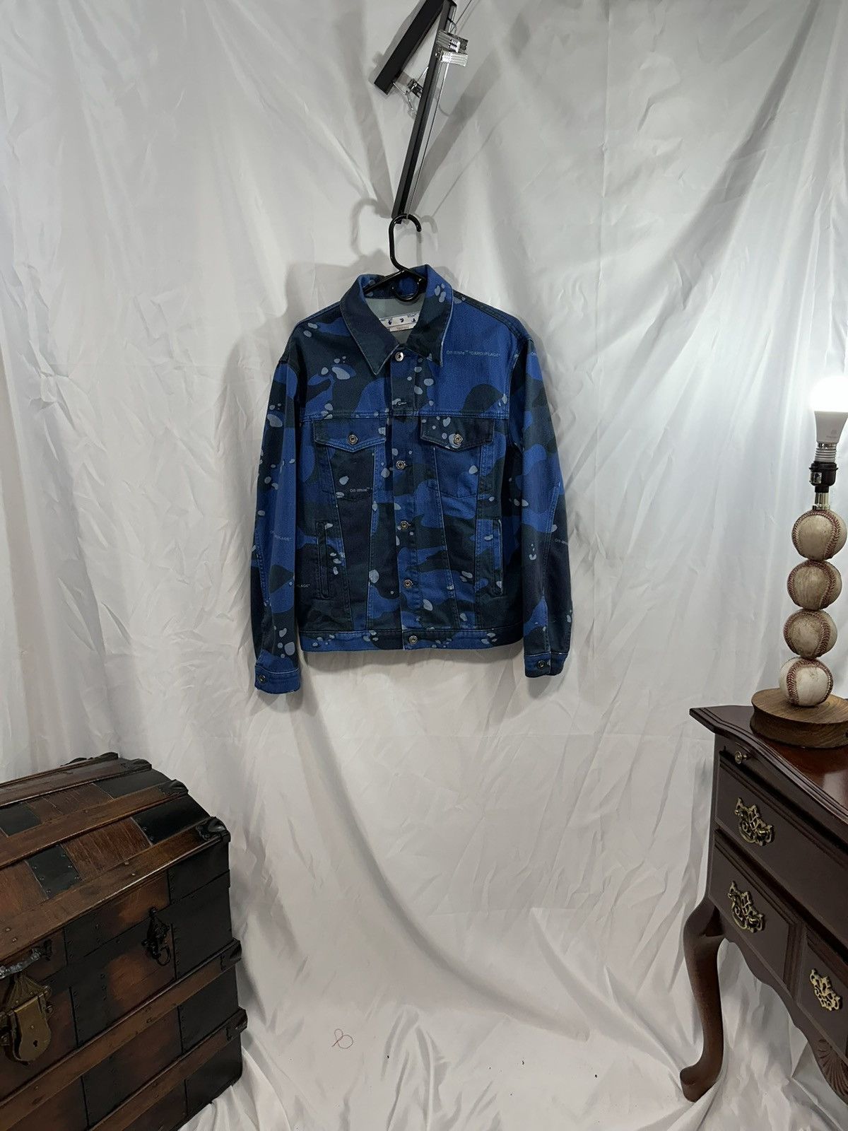 Off-White Off whote camo denim jacket Size US M / EU 48-50 / 2 - 1 Thumbnail