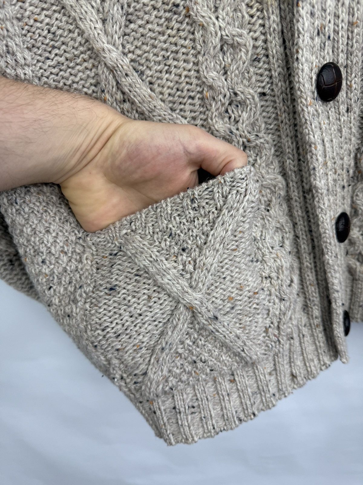 Aran Crafts 🇮🇪 Aran Crafts Ireland Market Merino Wool Cardigan Sweater Size US M / EU 48-50 / 2 - 6 Thumbnail