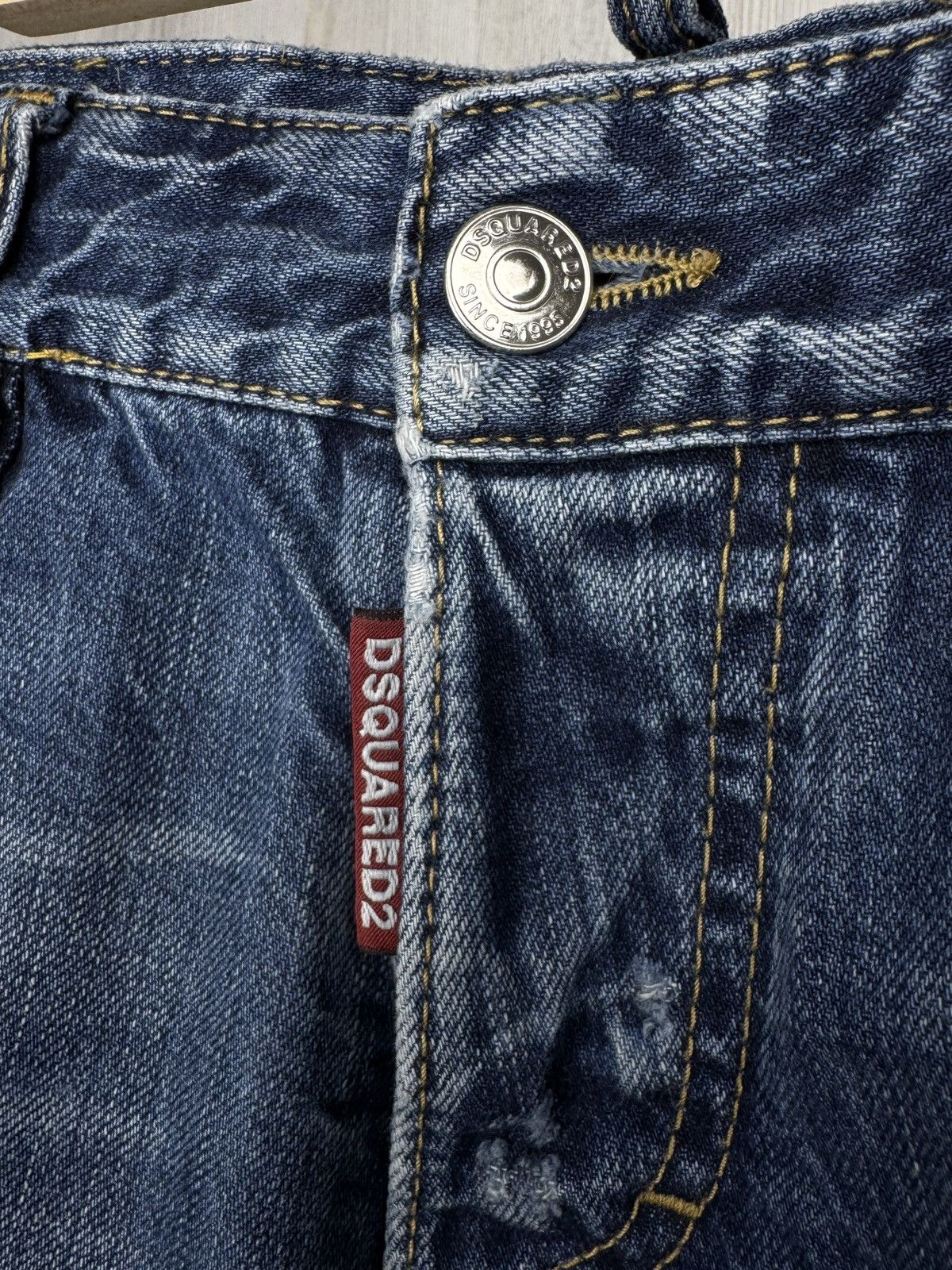 Dsquared2 Dsquared2 blue distressed faded slim jeans denim pants Size 28" / US 6 / IT 42 - 4 Thumbnail