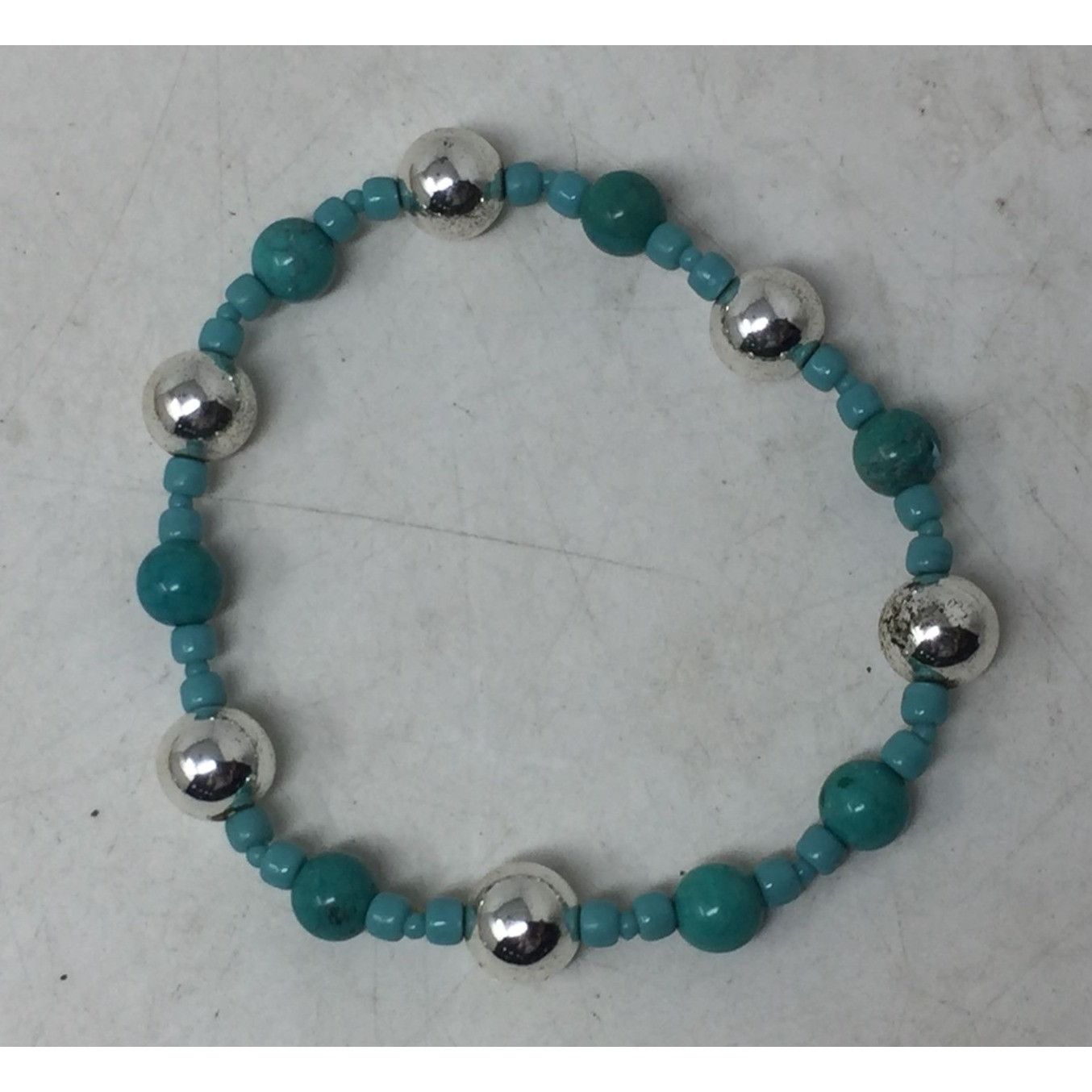 Other Two Blue and Silver Beaded Bracelets Size ONE SIZE - 4 Thumbnail