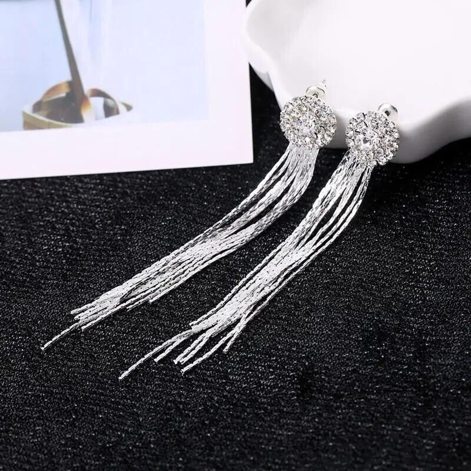 Other Elegant Tassel Earrings • Icicle Snowball Design Size ONE SIZE - 2 Thumbnail