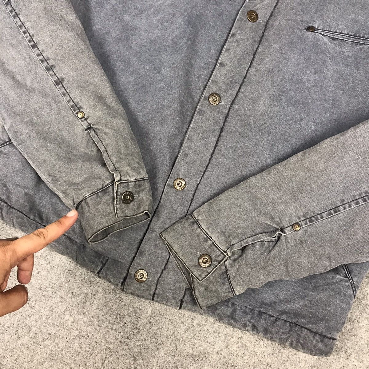 Dolce & Gabbana × Vintage OG DOLCE & GABBANA D&G GRAY BLUE SUN FADED BUTTON JACKET Size US M / EU 48-50 / 2 - 7 Thumbnail