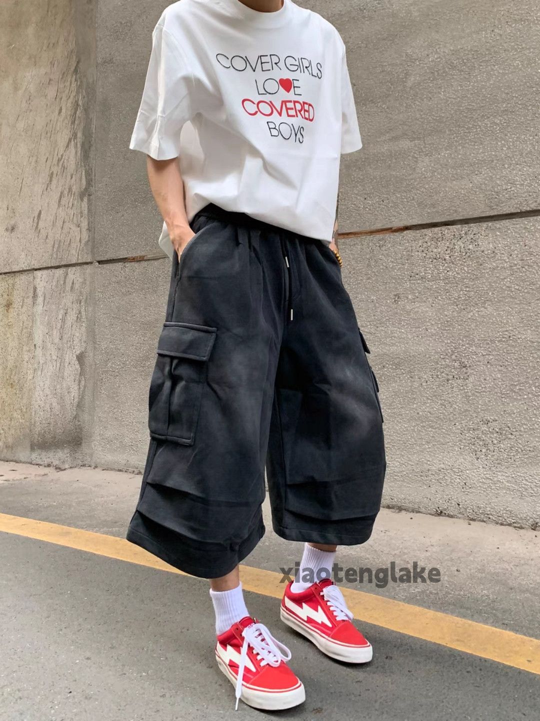 Designer × Japanese Brand × Vintage Utility washed faded loose baggy hiphop cargo pants Size US 28 / EU 44 - 1 Thumbnail