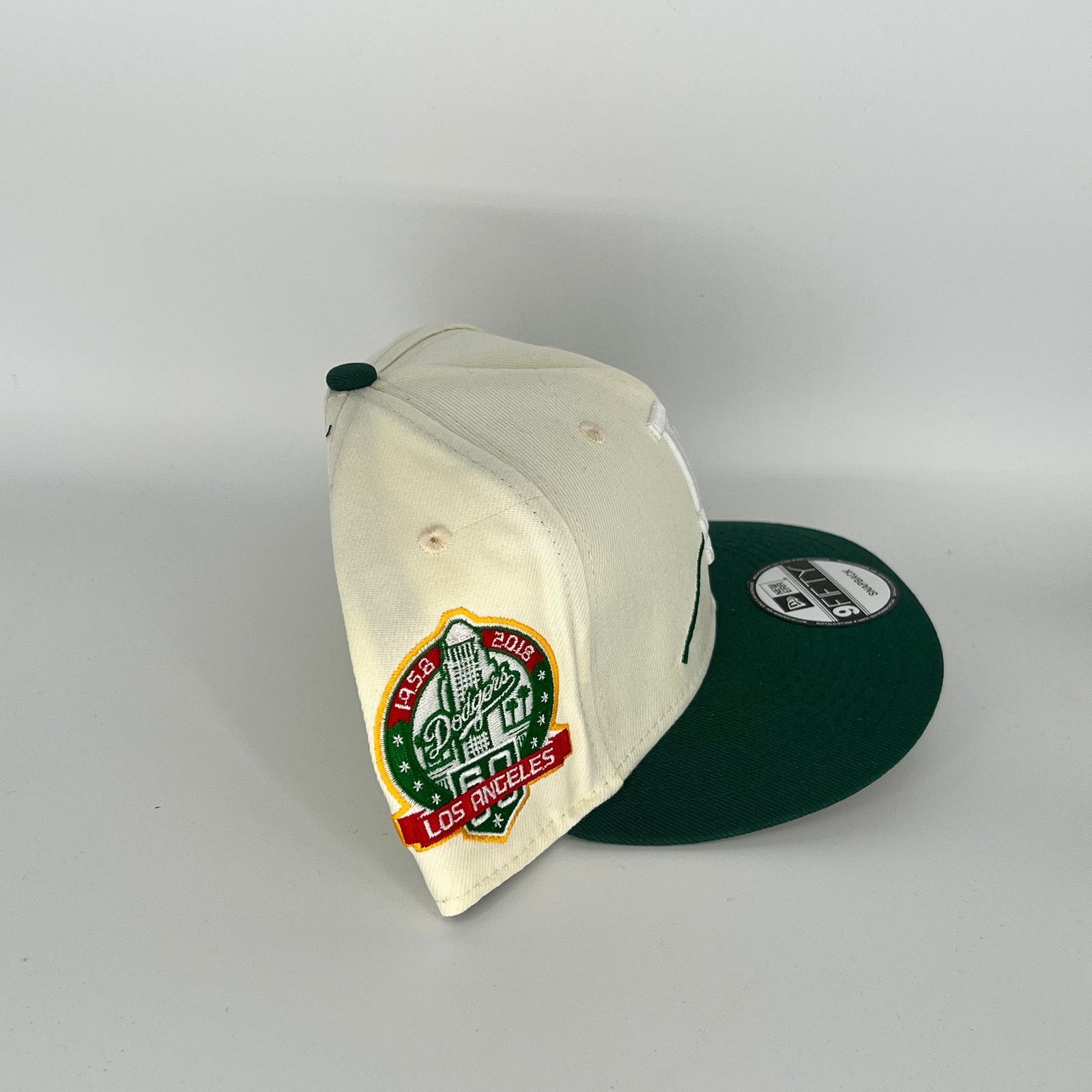 New Era White Green Los Angeles Dodgers 60TH Anniversary New Era MLB Size ONE SIZE - 3 Thumbnail