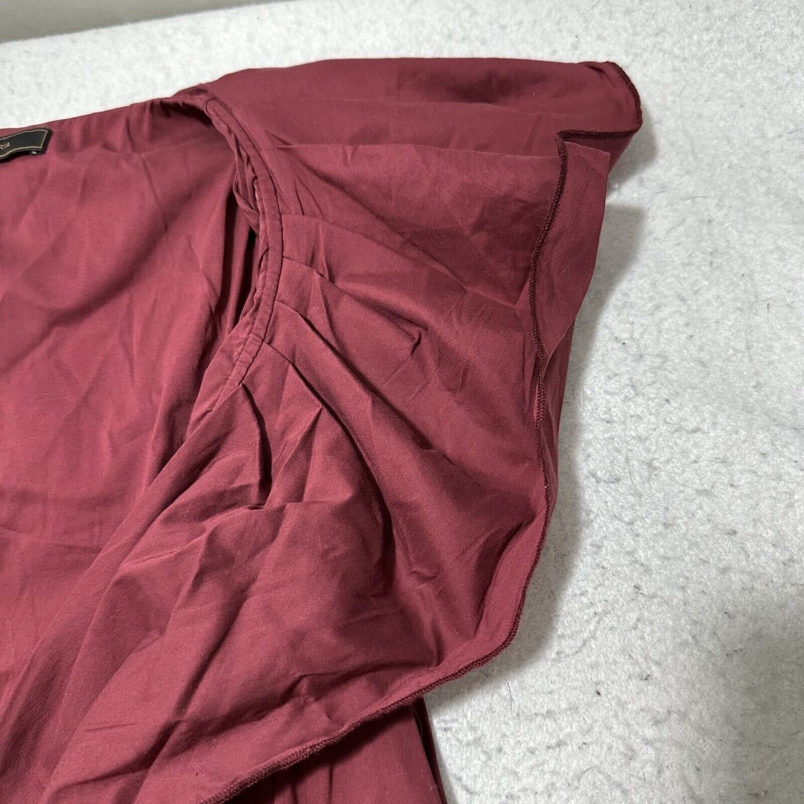 Other BCBGMaxazria Medium Burgundy Red Belted V-Neck Dress Size M / US 6-8 / IT 42-44 - 5 Thumbnail