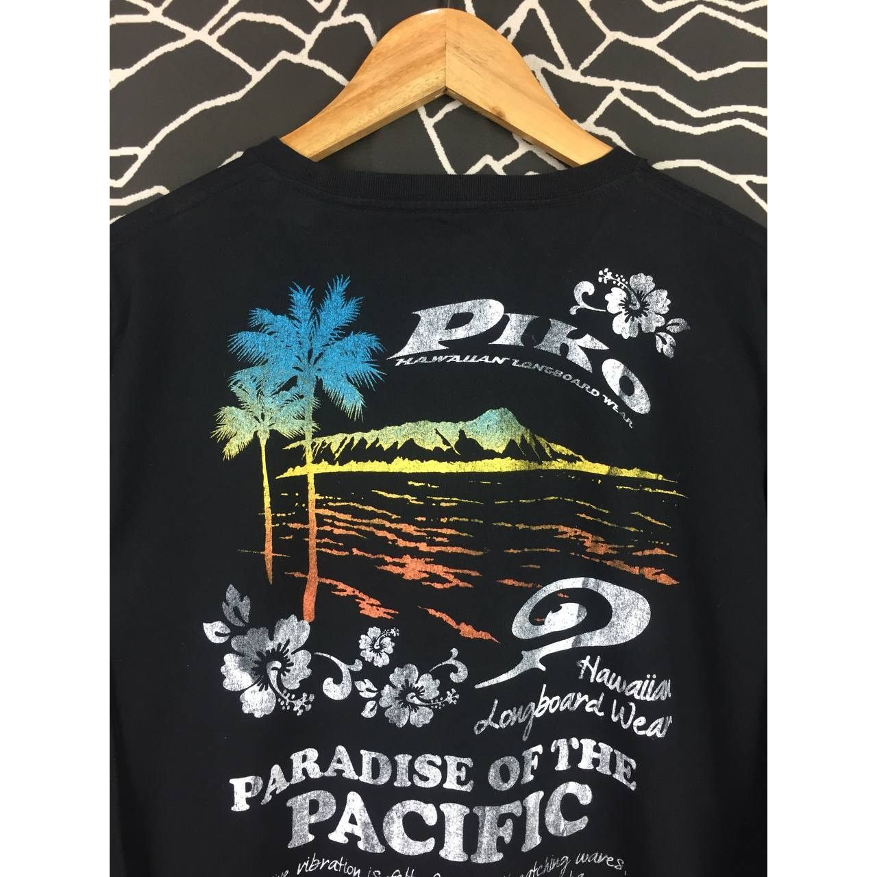 Vintage Piko Hawaiian Longboard Wear Paradise Of The Pacific Tee Size US L / EU 52-54 / 3 - 3 Thumbnail