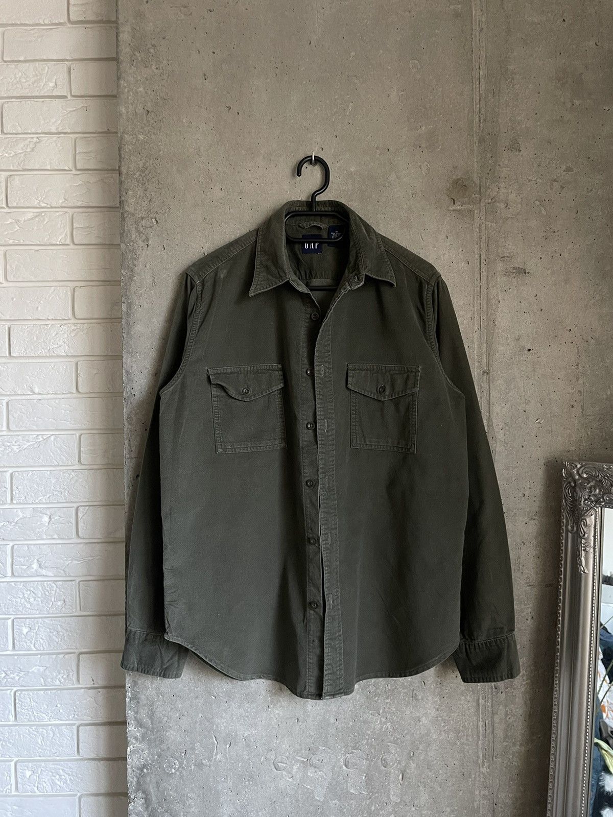 Gap × Japanese Brand Vintage Gap Olive Overshot Yeezy Kanye West Style Y2k Size US M / EU 48-50 / 2 - 1 Thumbnail