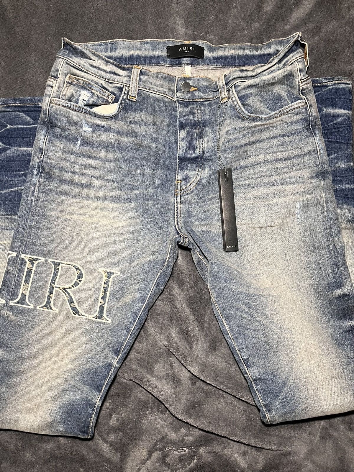 Amiri Core Logo Bandana Jacquard Jeans