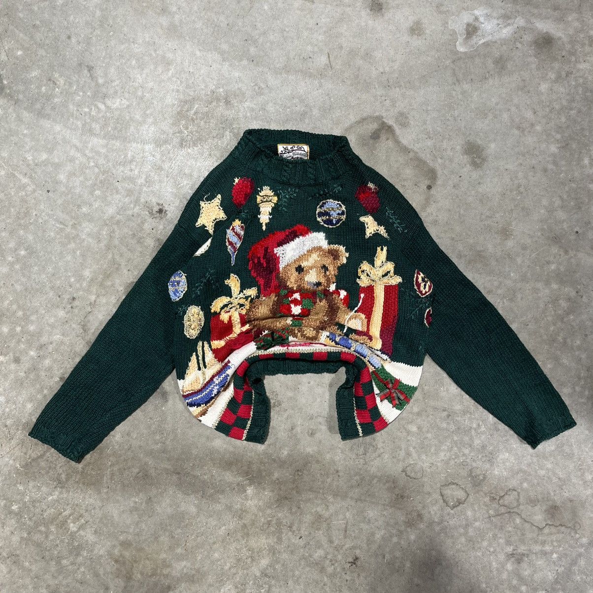 Holiday Brand × Japanese Brand × Vintage Vintage "Drum Bear" Ugly Christmas Knit Sweater Mens Medium Size US M / EU 48-50 / 2 - 1 Thumbnail