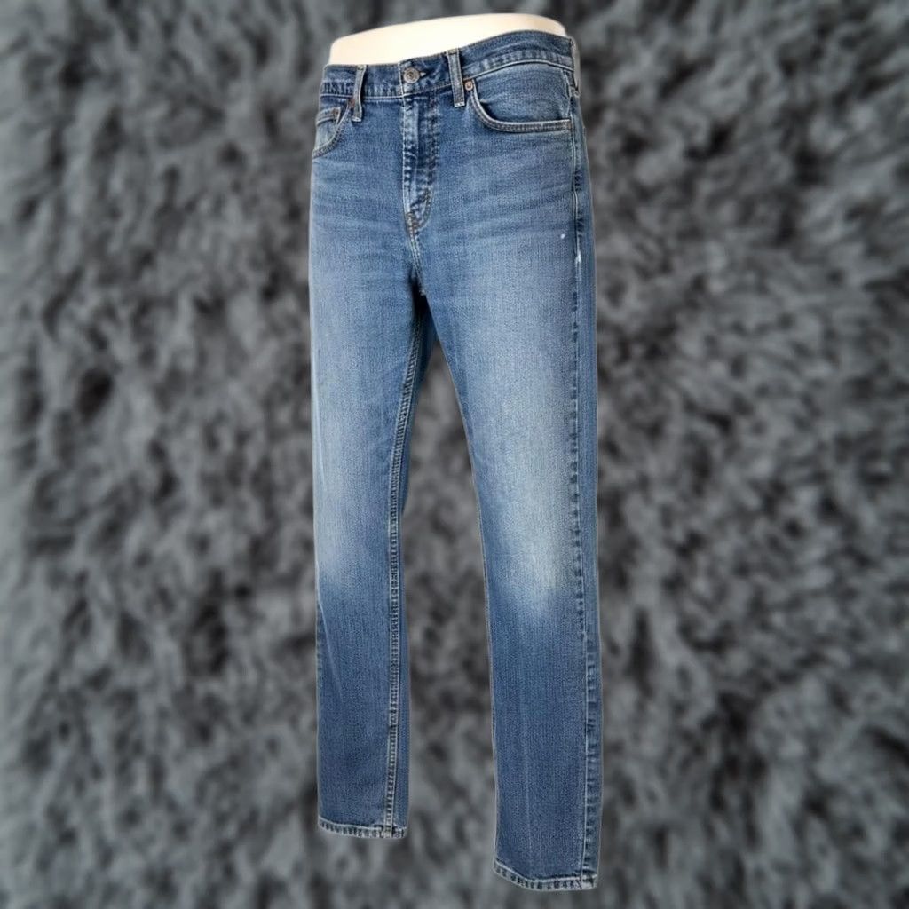 Levi's Levi's 511 Jeans Mens 31x29 Blue Medium Wash Slim Straight Denim Zip Fly Regular 5-Pocket Mens Size US 31 - 1 Thumbnail