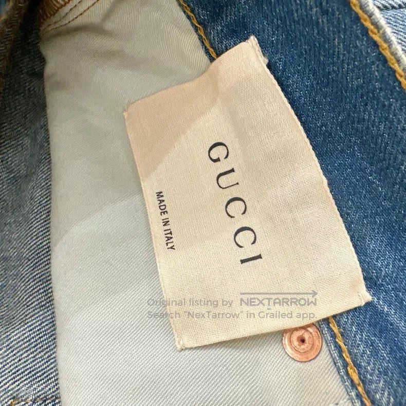Gucci Gucci Cat's head embroidered Logo jeans in the pocket Size US 29 - 3 Thumbnail
