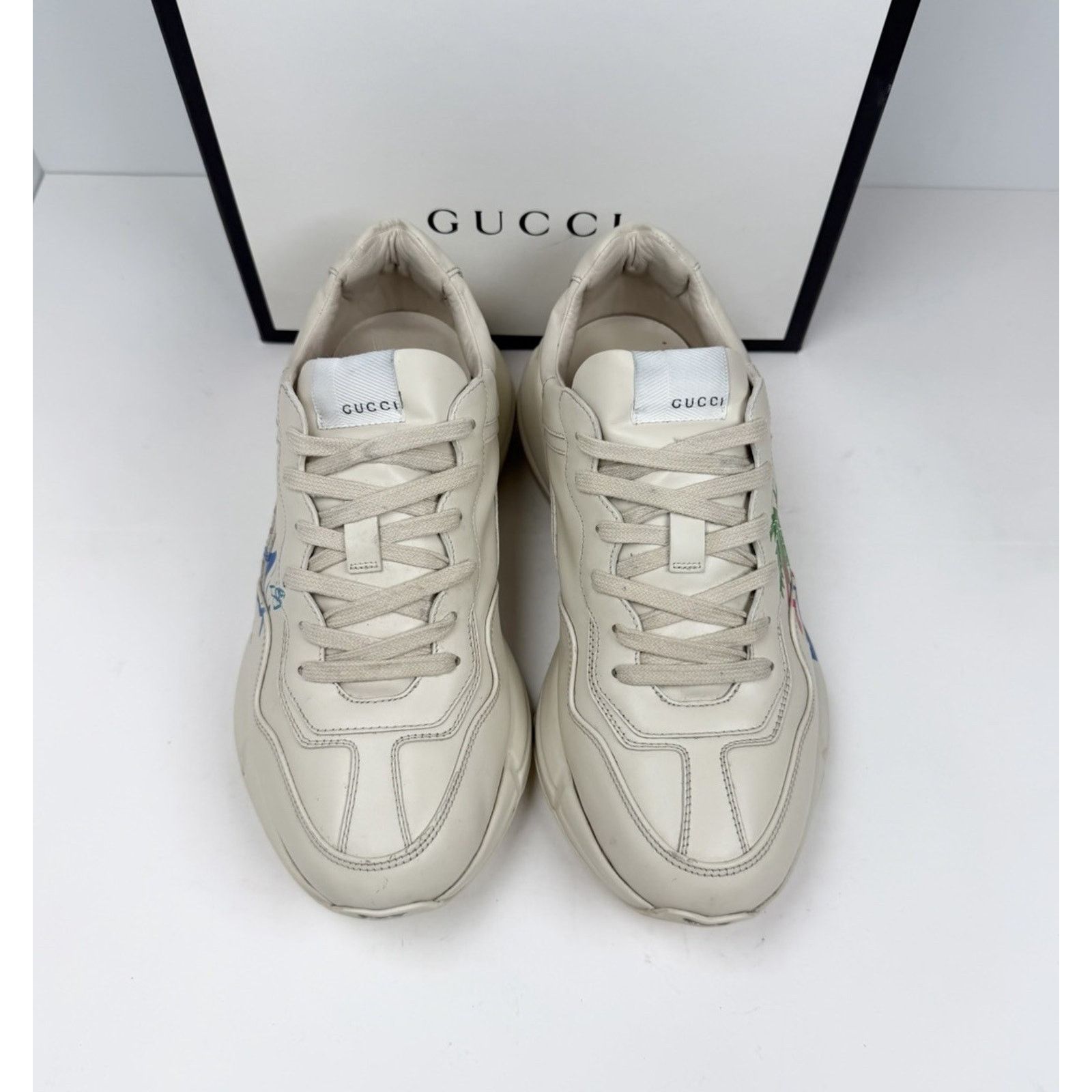 Gucci Size 7.5US - Gucci Rython Ivory Leather Hawaii Size US 7.5 / EU 40-41 - 4 Thumbnail