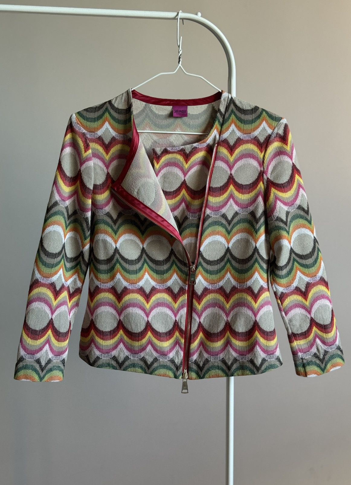 Other Save The Queen Multicolor Zip Coat Jacket Size S / US 4 / IT 40 - 2 Thumbnail