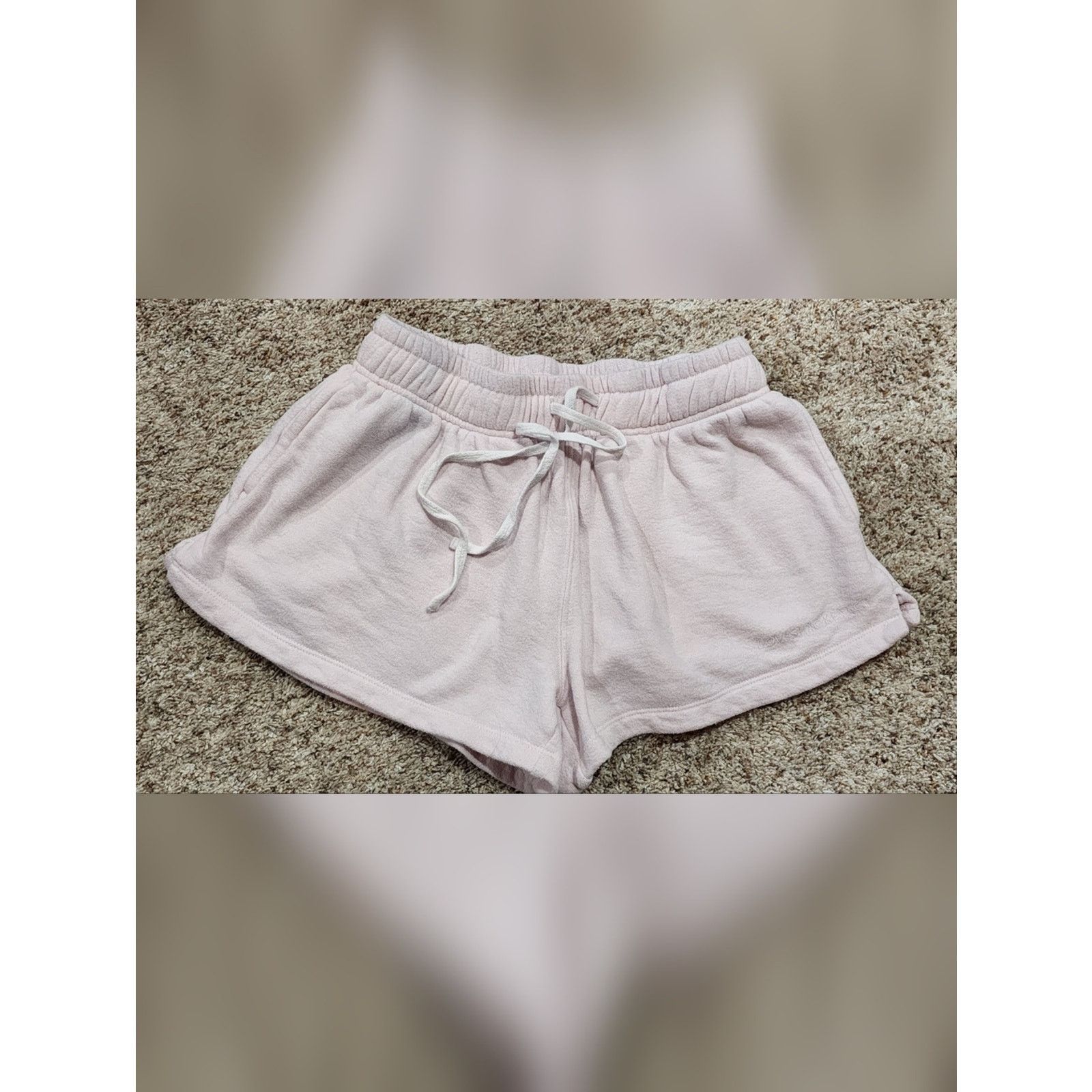 LoveShackFancy LoveShackFancy Light Pink Cozy Drawstring Lounge Shorts XS Size 25" / US 0 / IT 36 - 1 Thumbnail